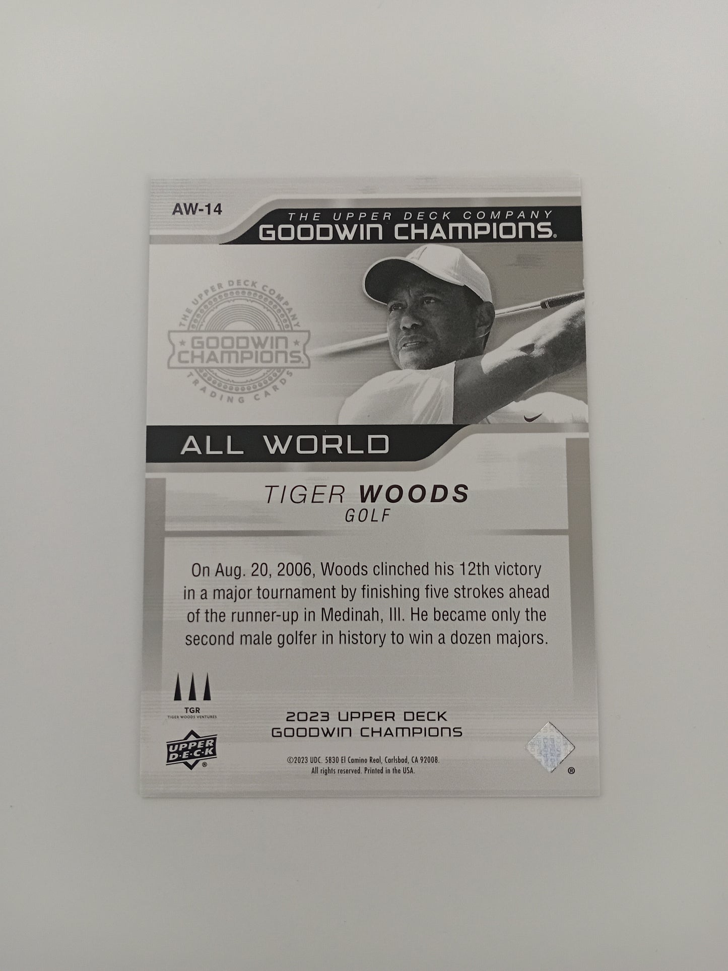 Tiger Woods card (holo)