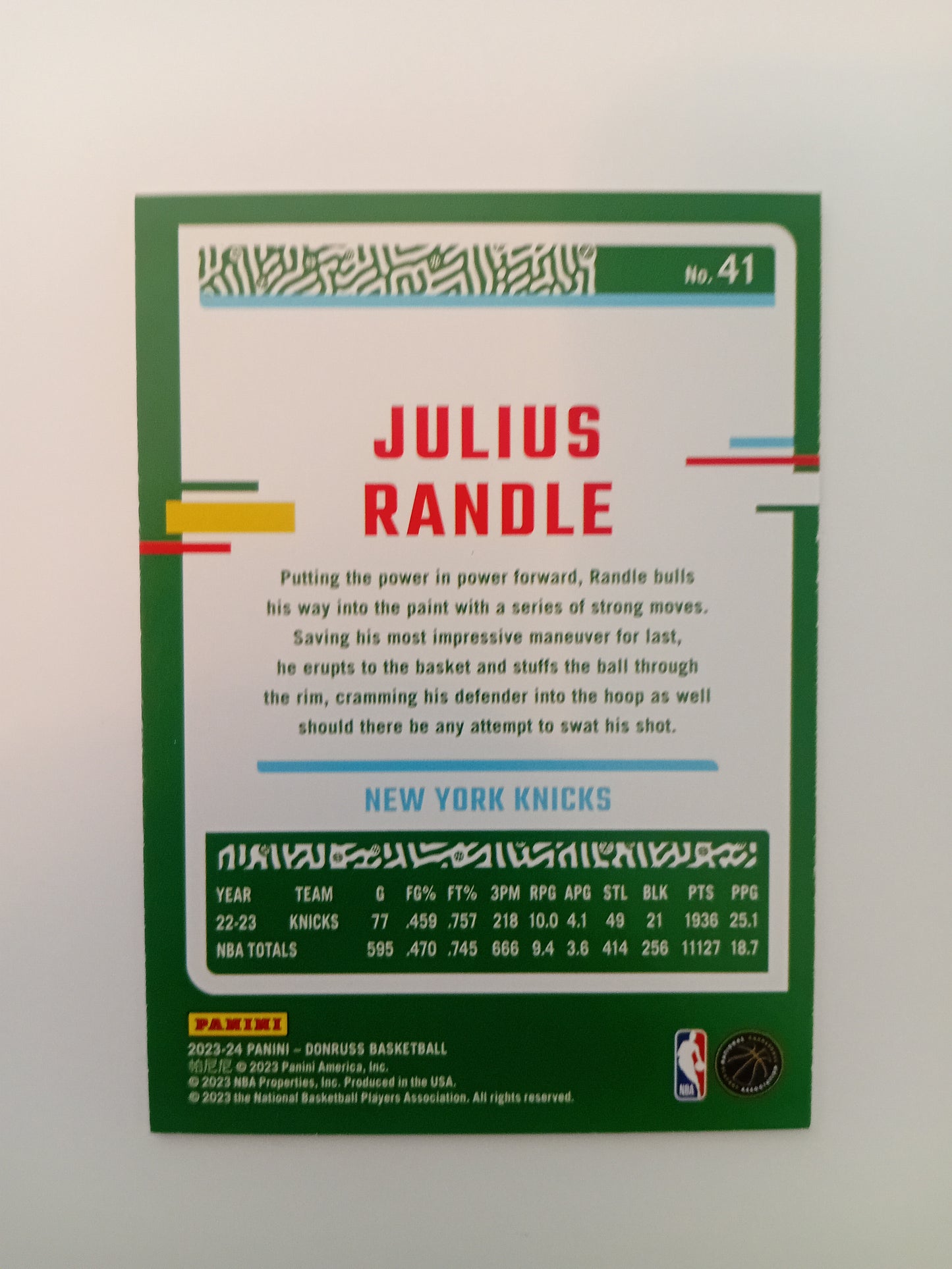 Julius Randle card