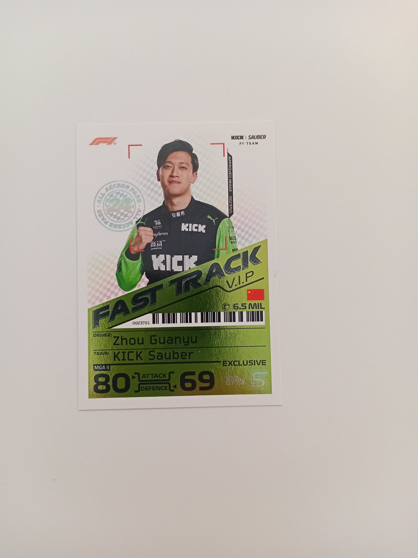 Zhou Guanyu card (holo)