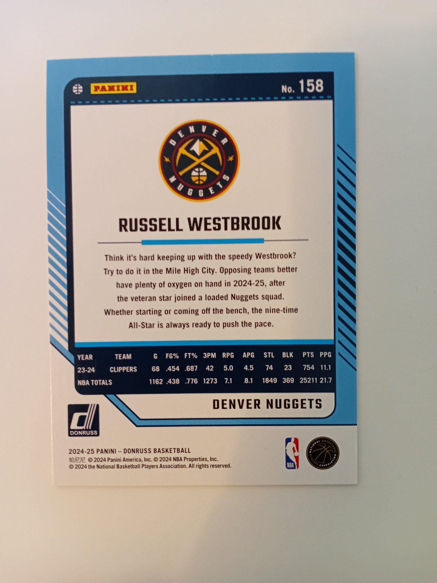 Russell Westbrook card