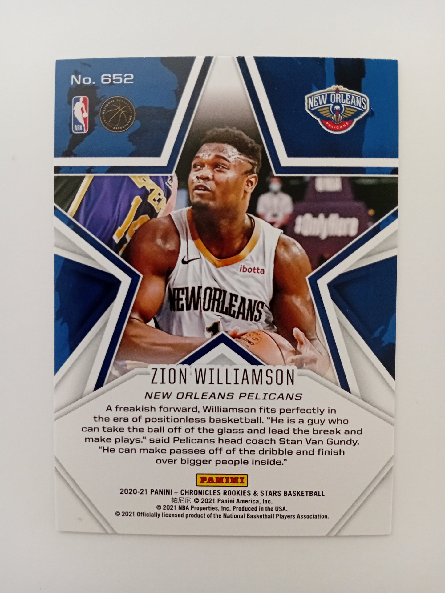 Zion Williamson card