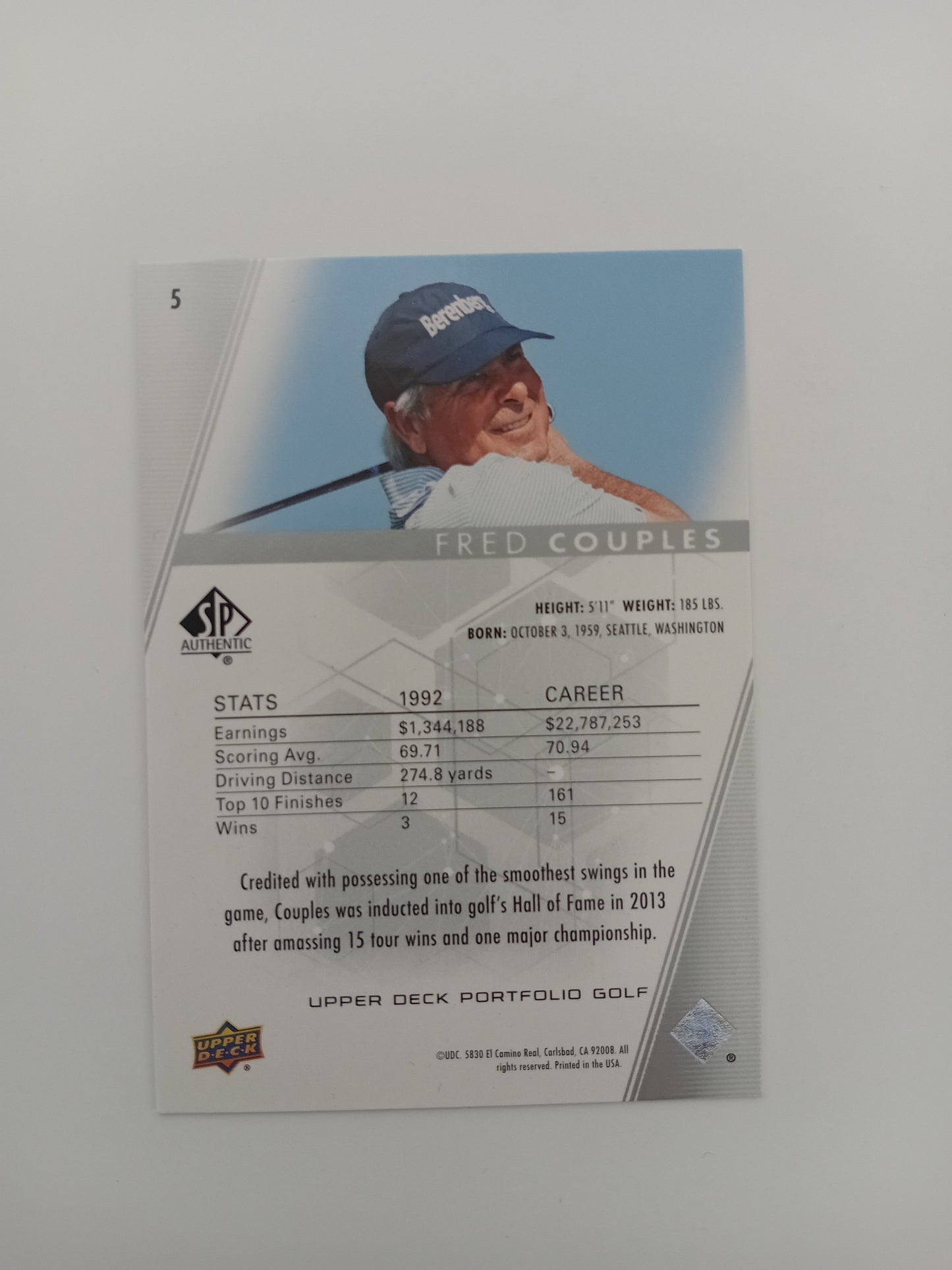 Fred Couples card