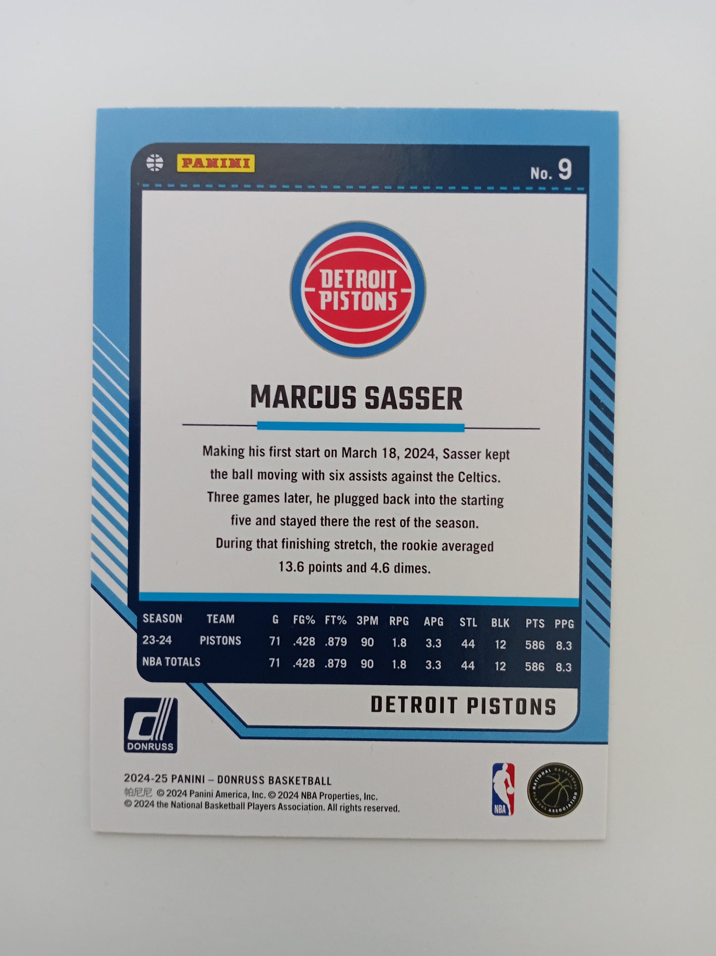 Marcus Sasser card