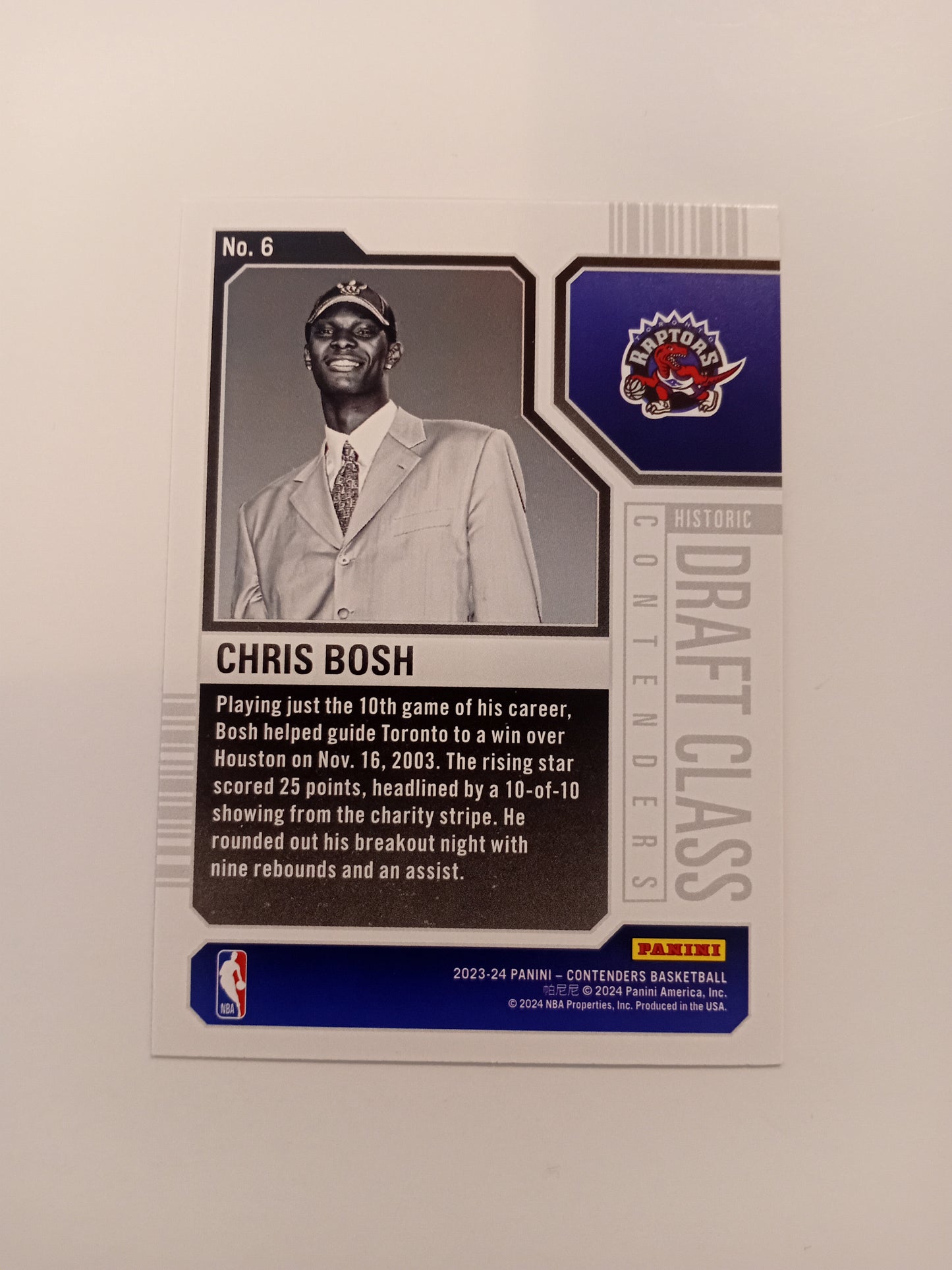 Chris Bosh Historic Draft Class Card (holo)