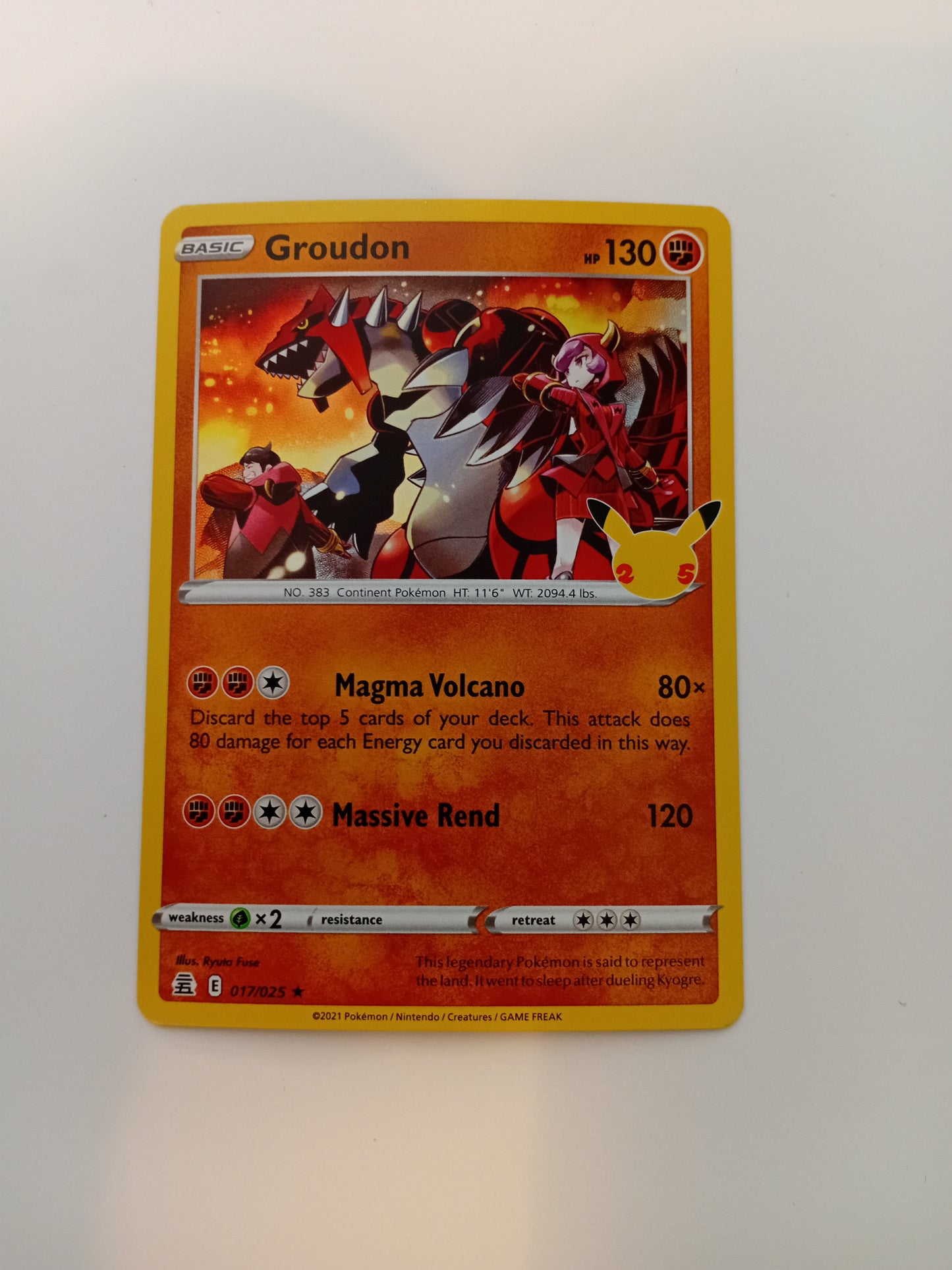 Groudon Card (holo)