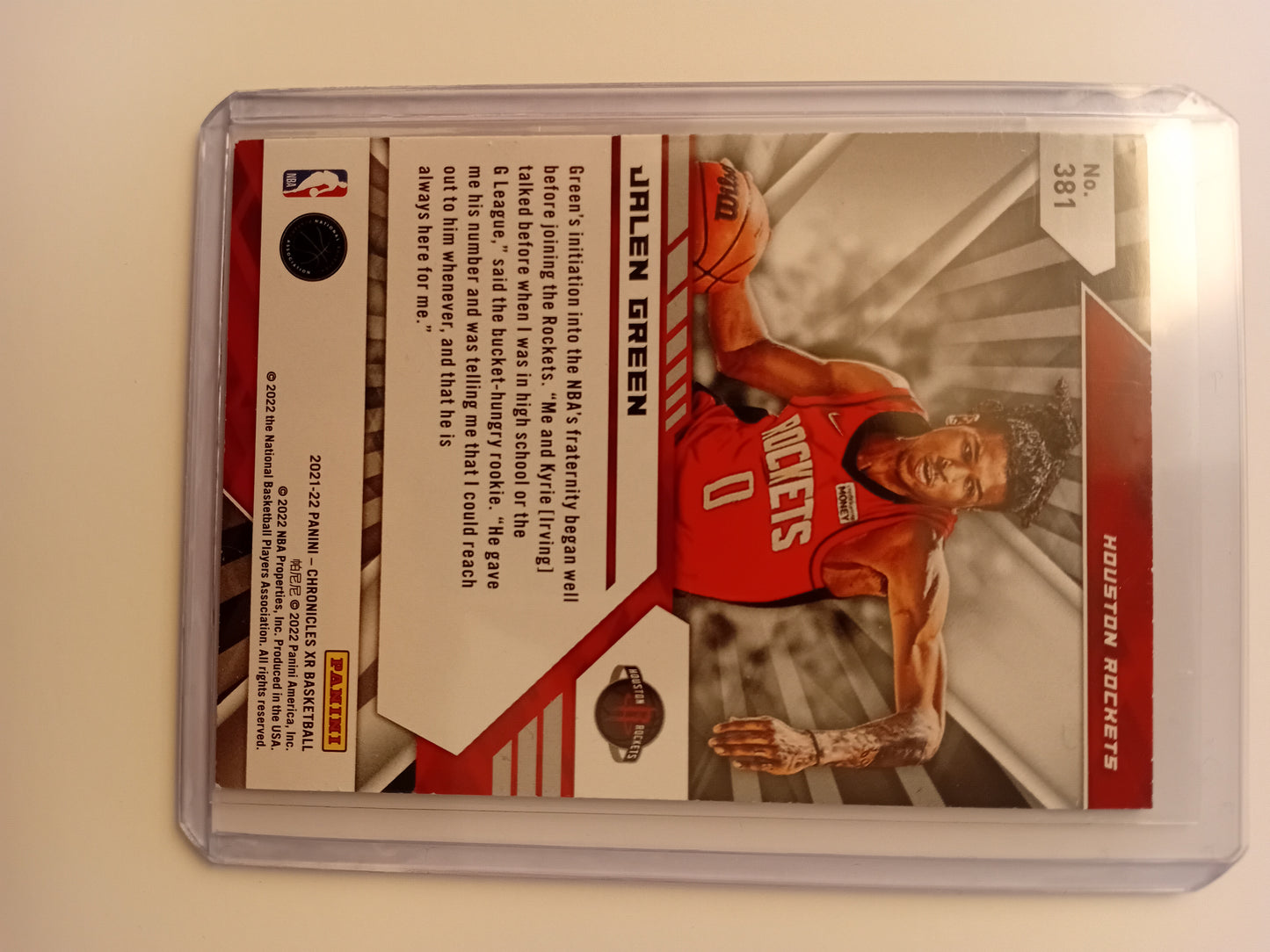Jalen Green card (rookie, holo)