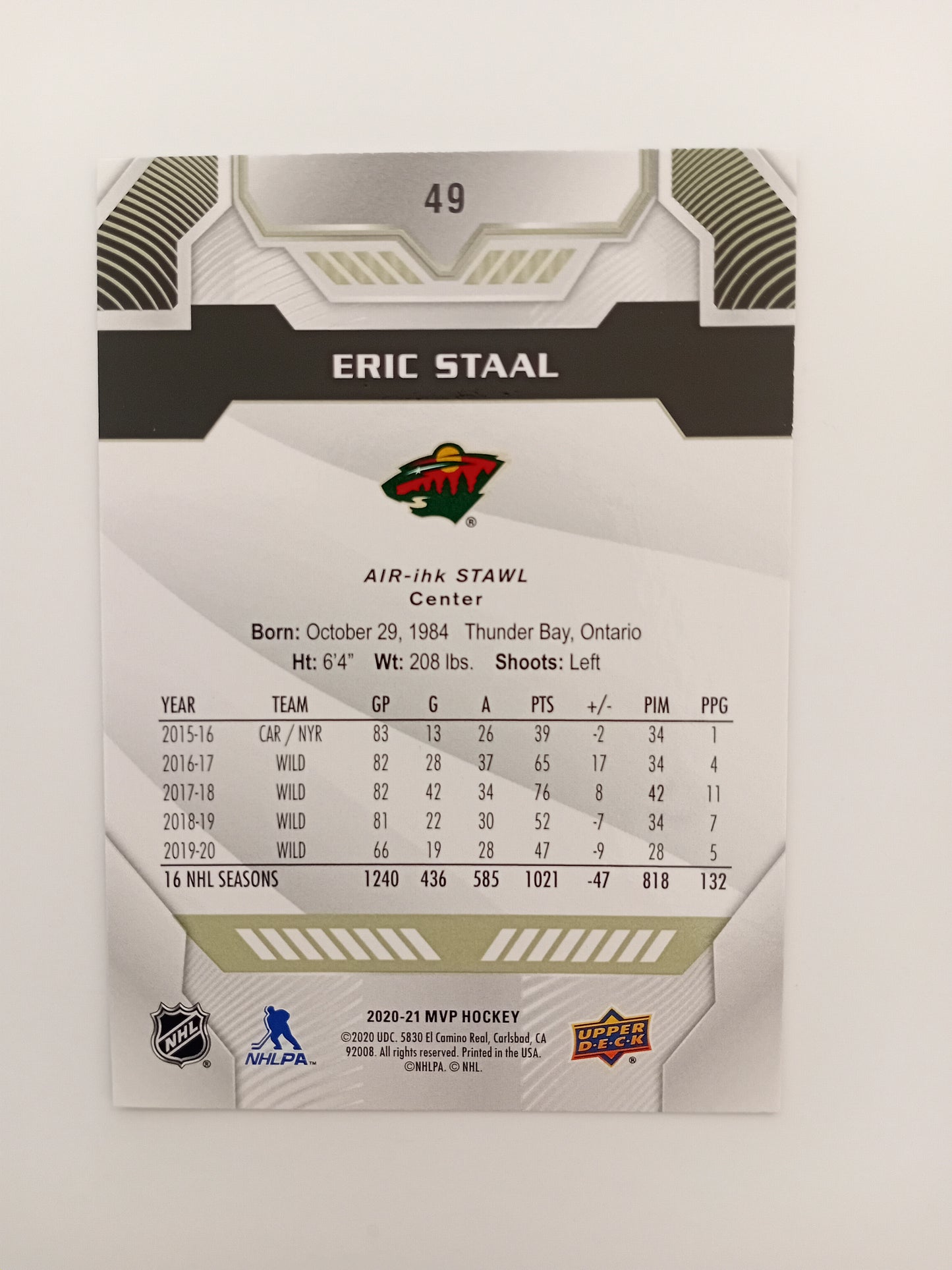 Eric Staal card