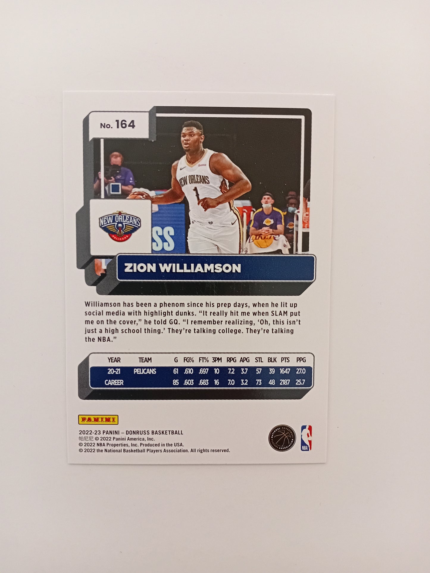 Zion Williamson Card