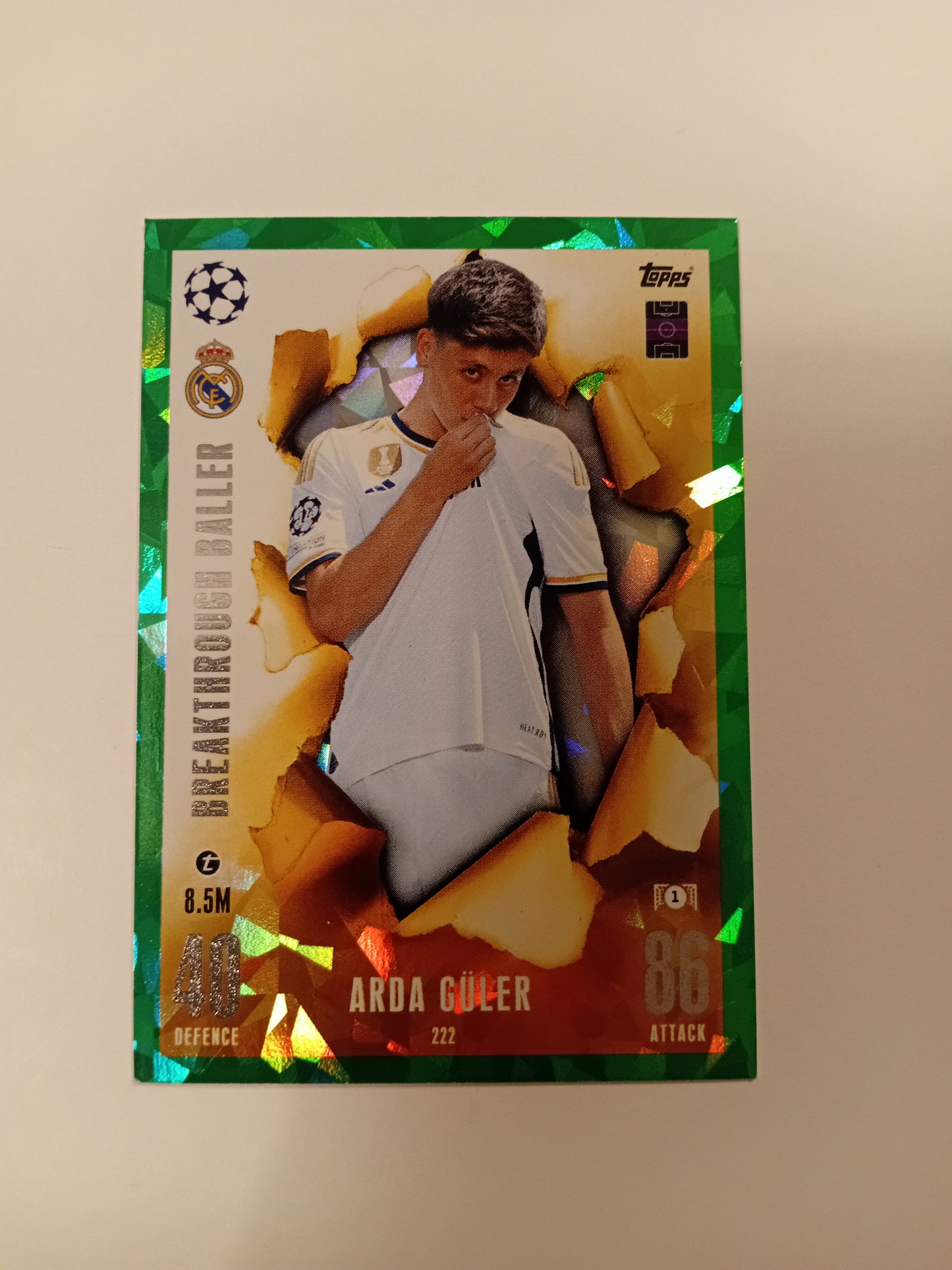 Arda Guler Green Emerald card (holo)