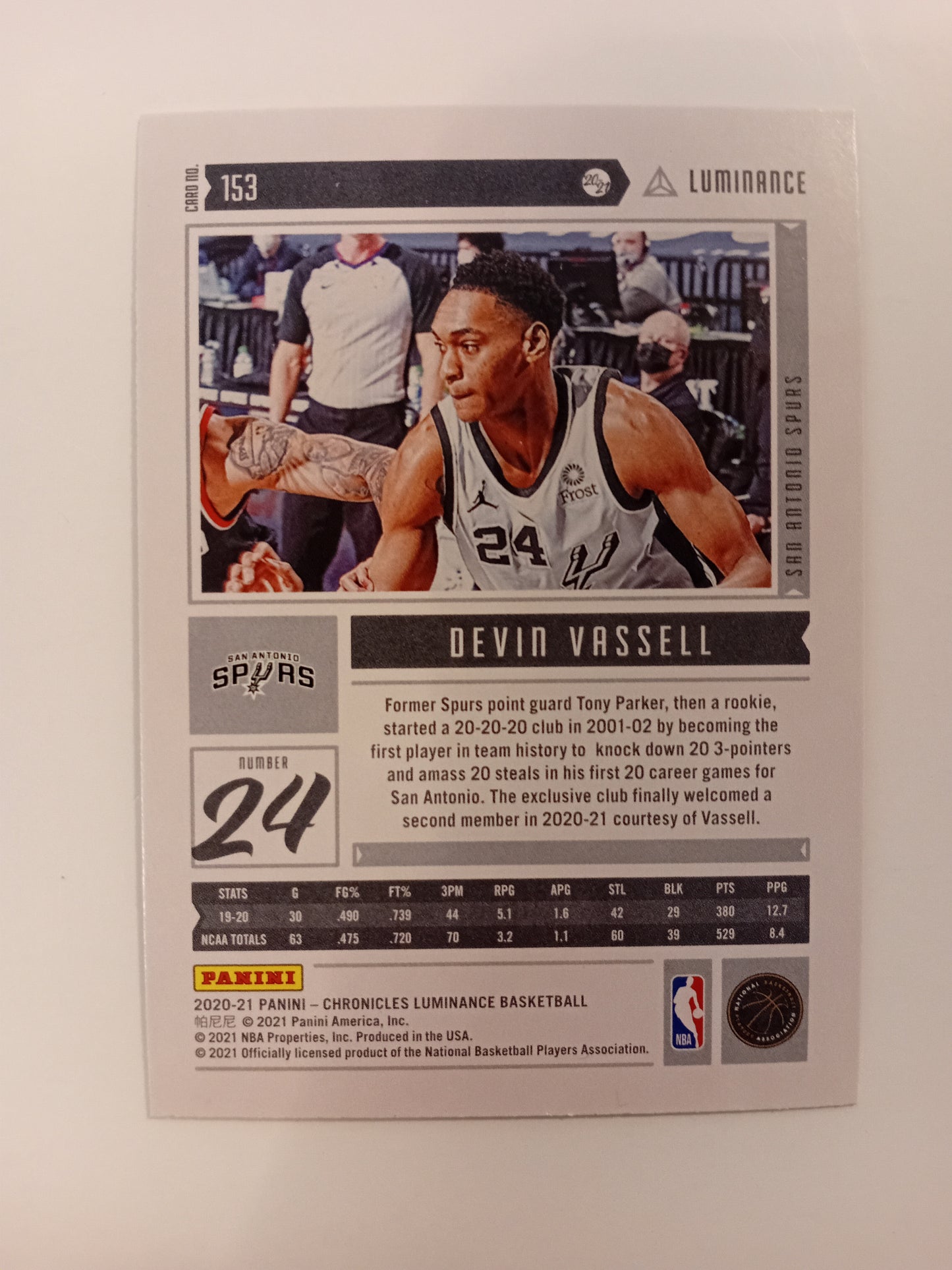 Devin Vassell Rookie card
