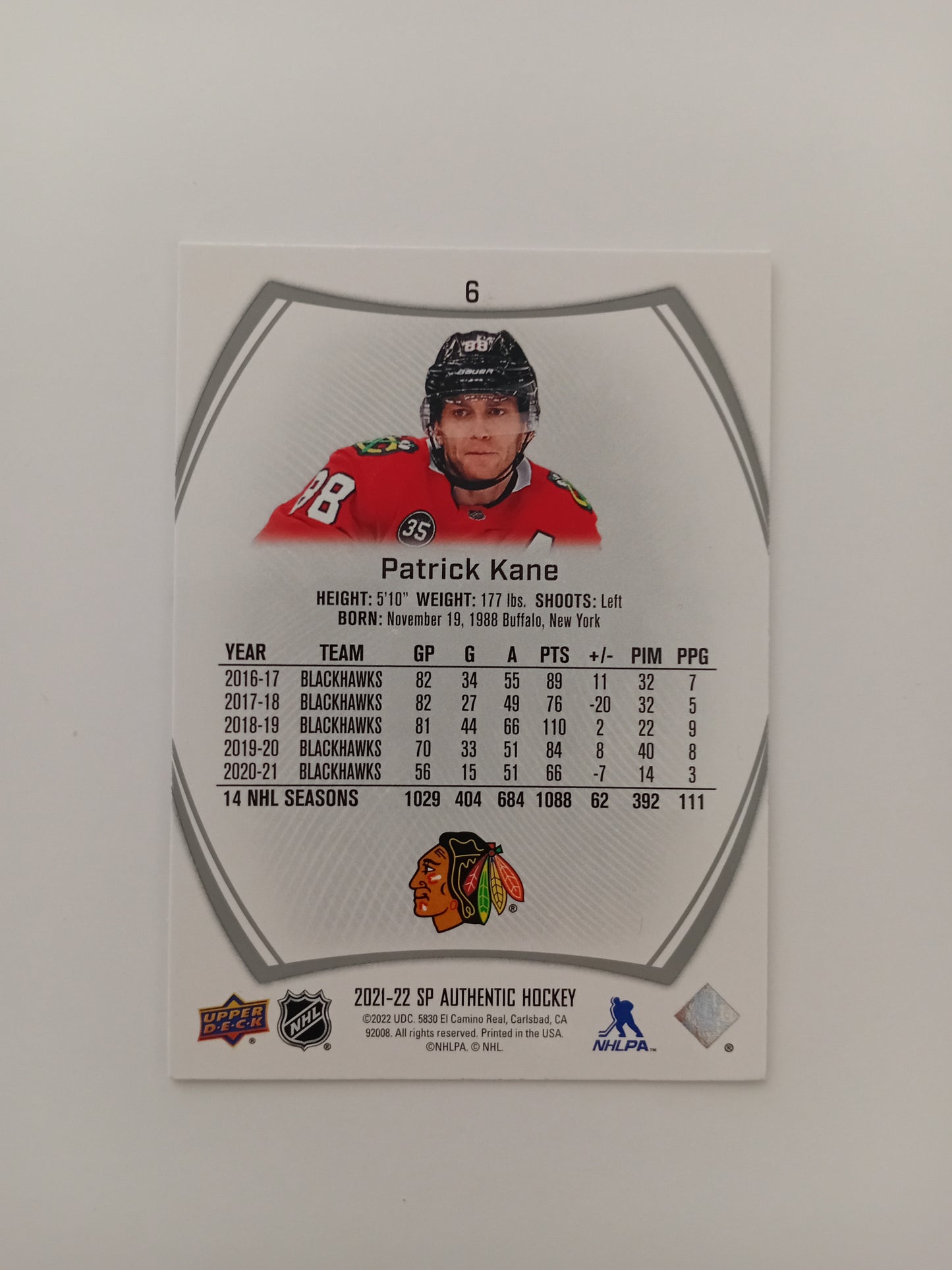 Patrick Kane card