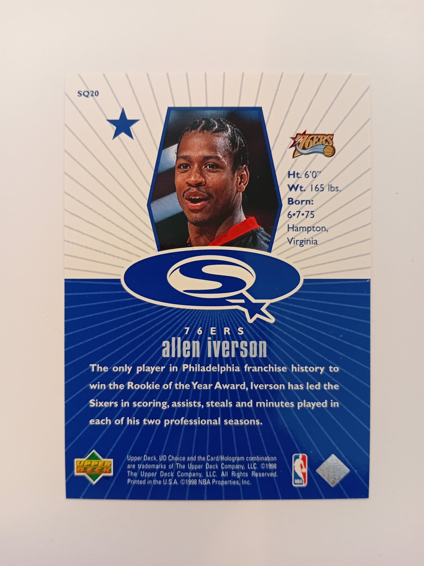 Allen Iverson card (holo)