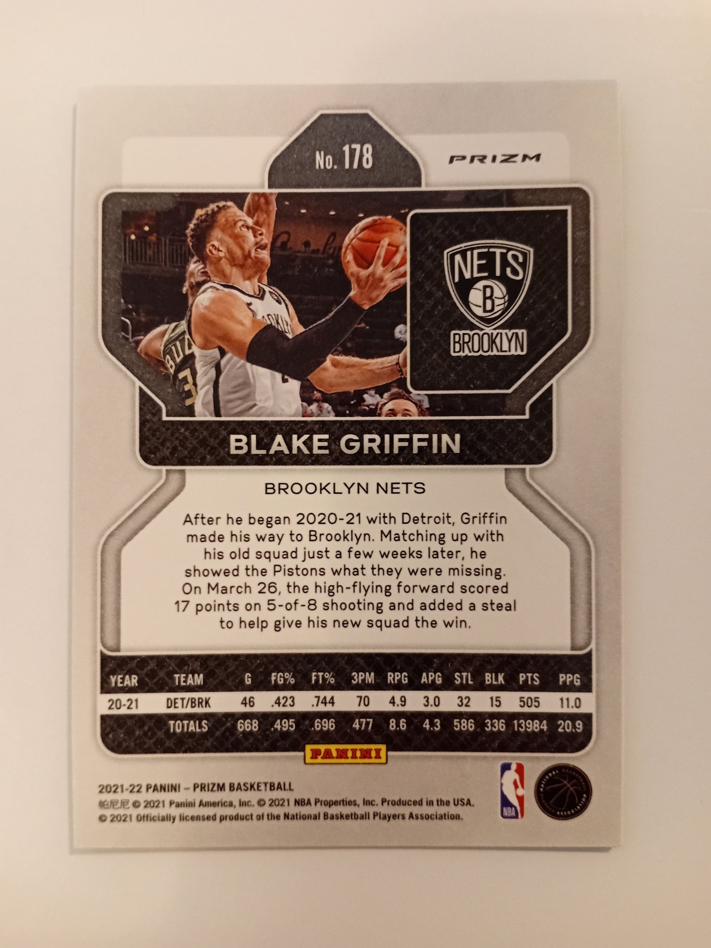 Blake Griffin Green Prizm card (holo)