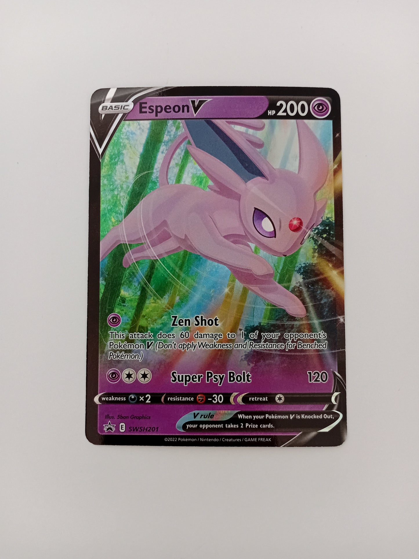Espeon V Card (holo)
