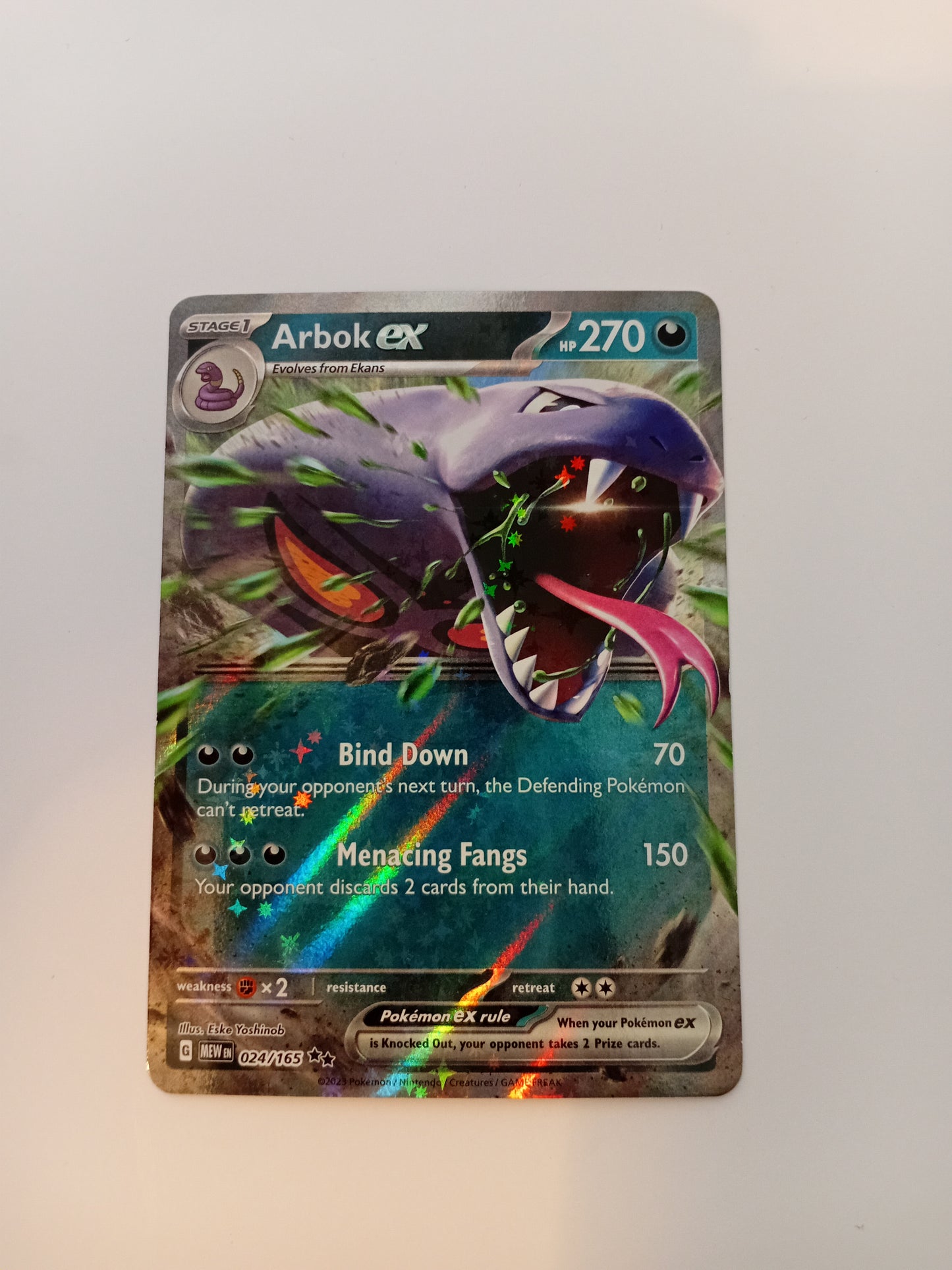 Arbok ex Card (holo)