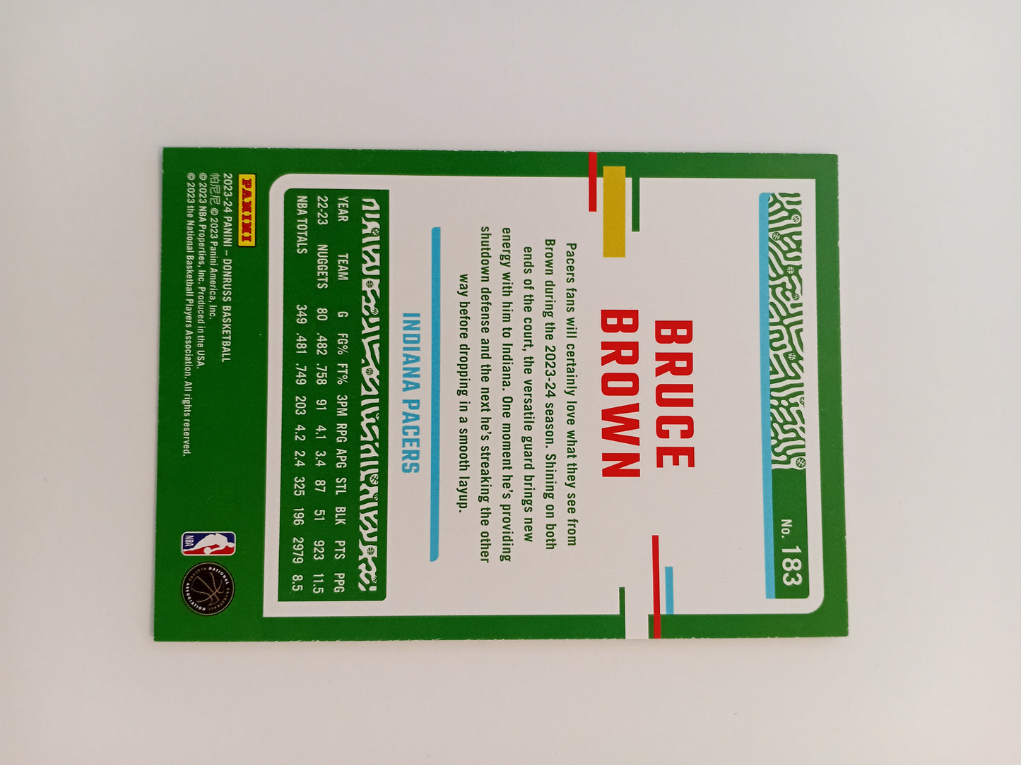 Bruce Brown card (holo)