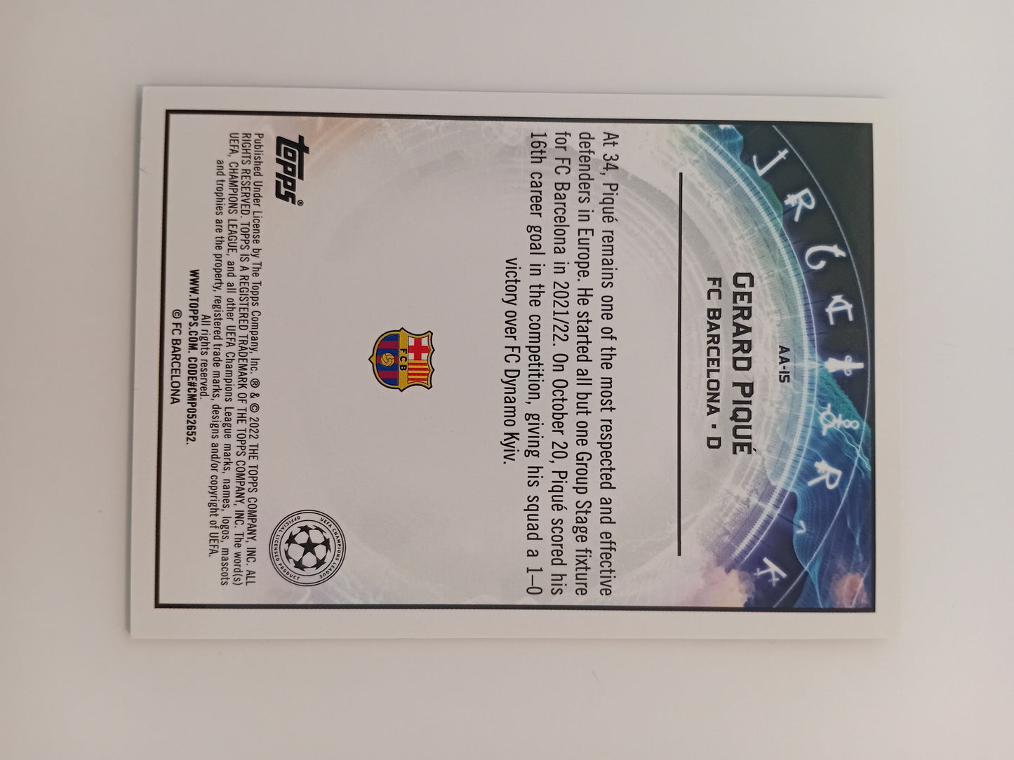 Gerard Pique card (holo)