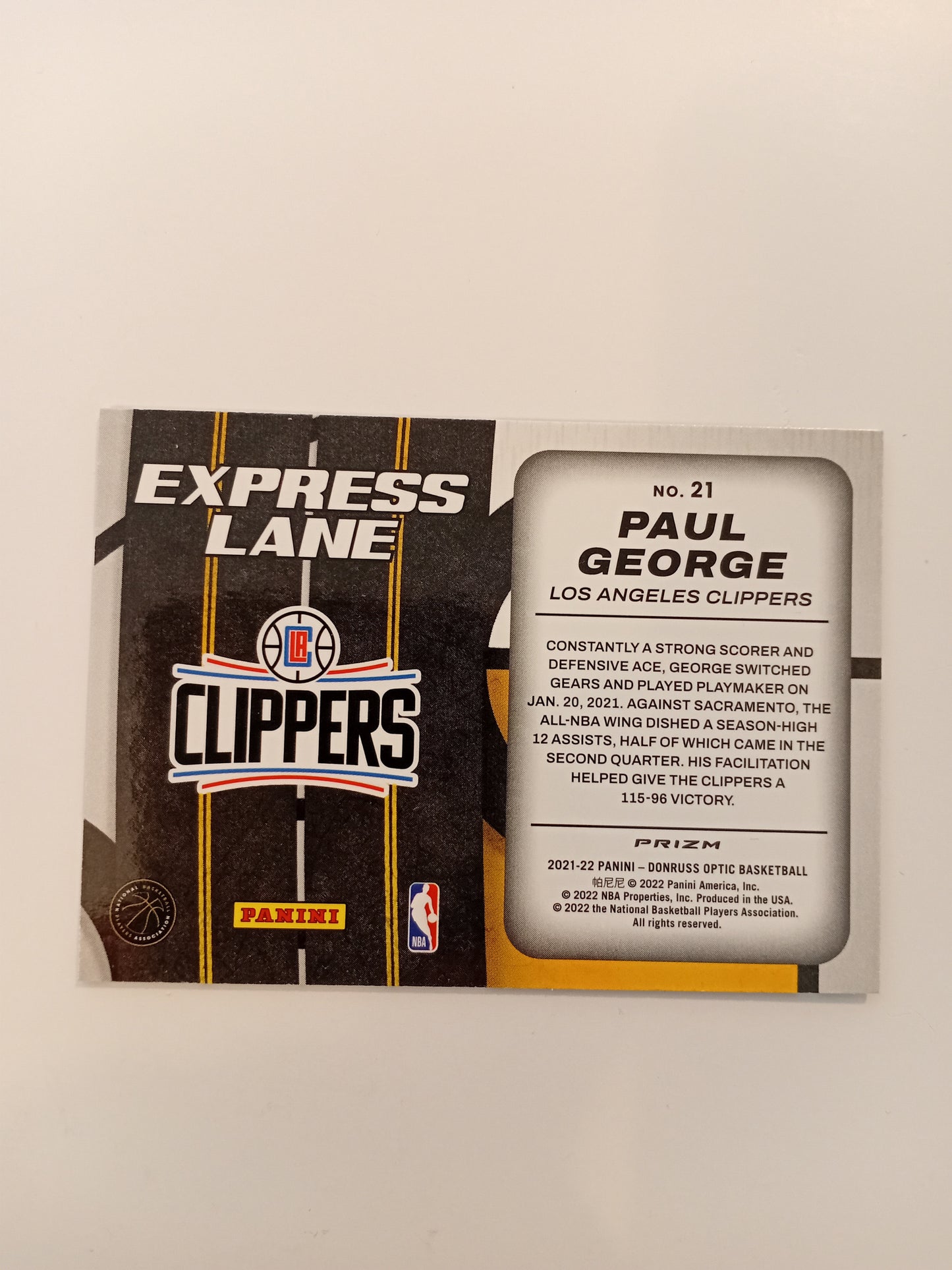 Paul George card (holo)