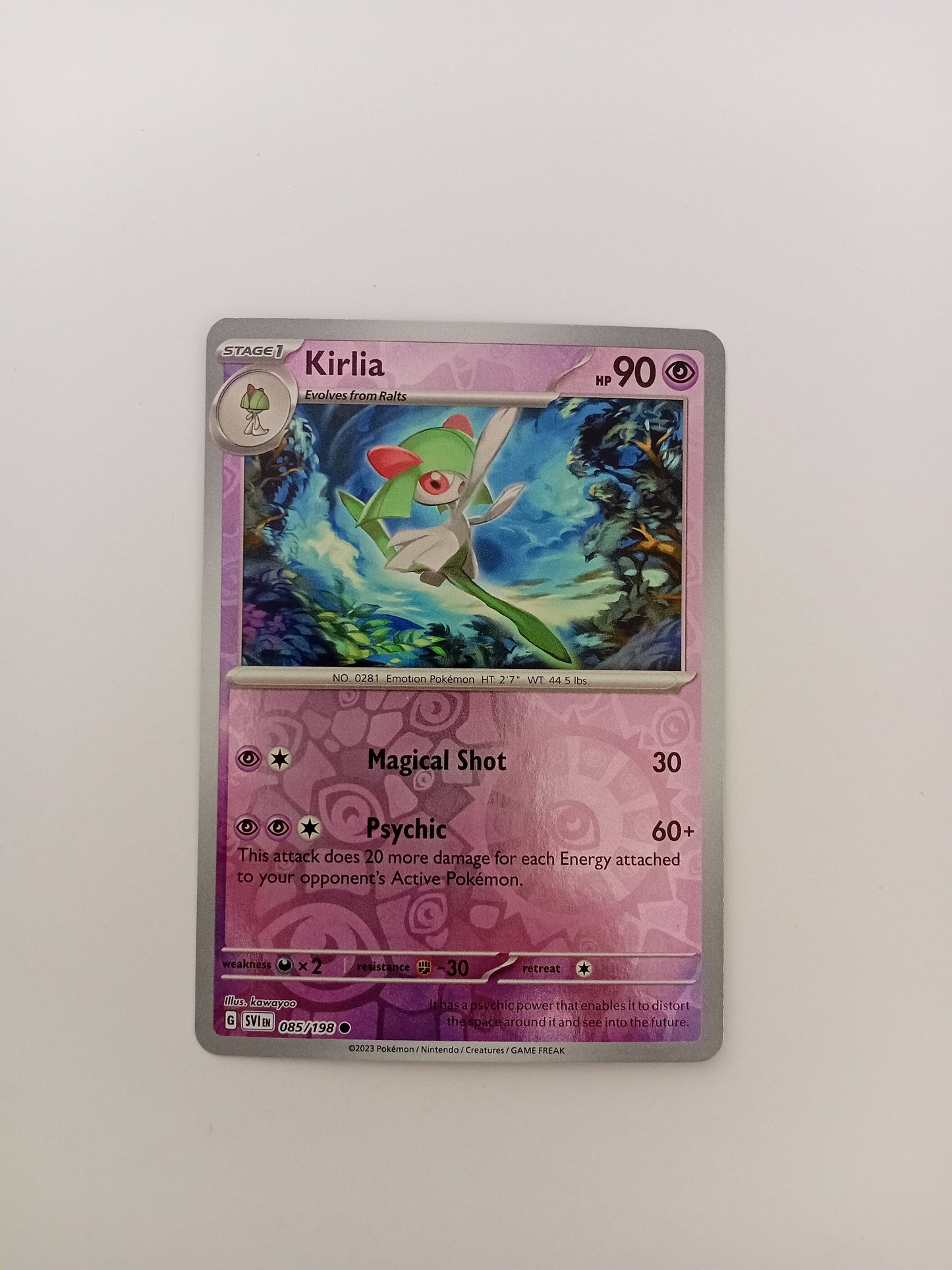 Kirlia card (reverse holo)