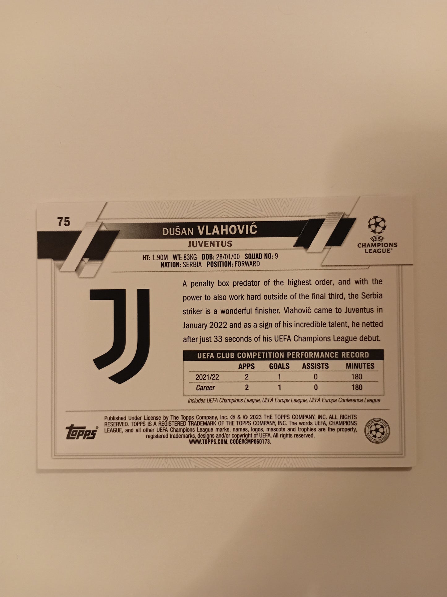 Dusan Vlahovic card (holo)