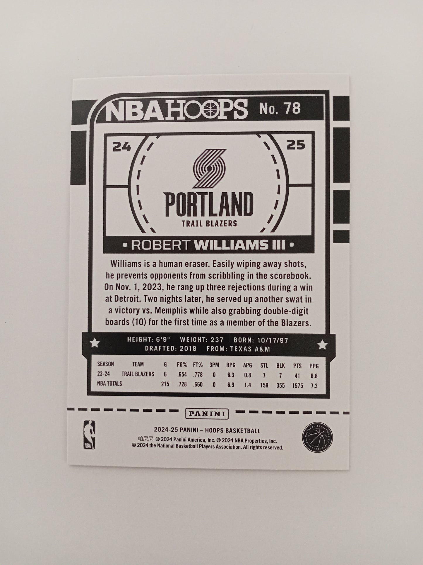 Robert Williams III card