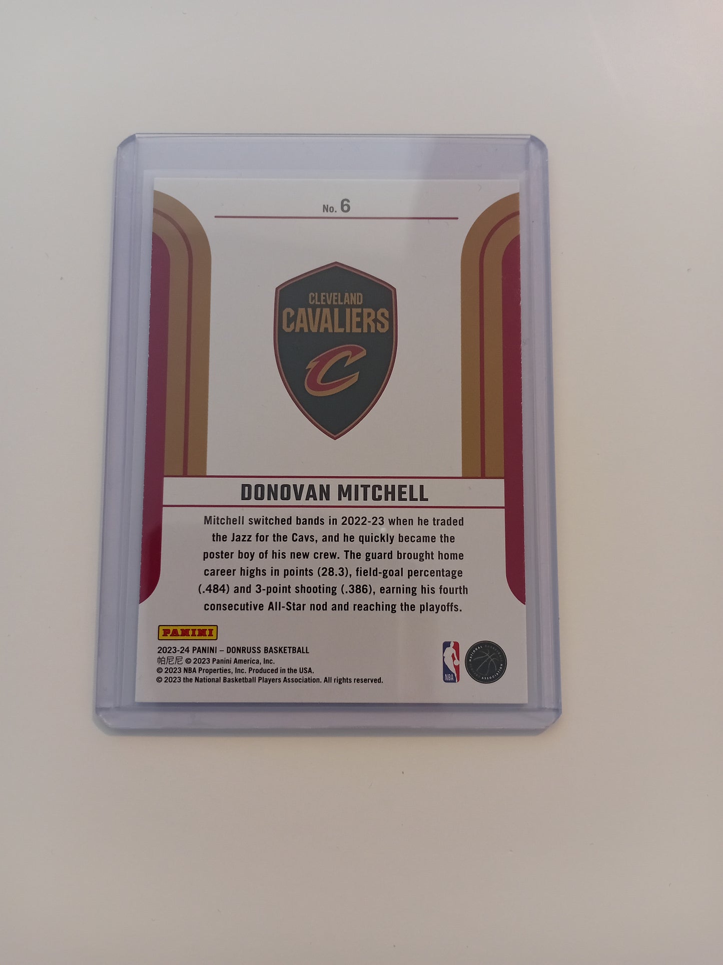 Donovan Mitchell card (franchise features)