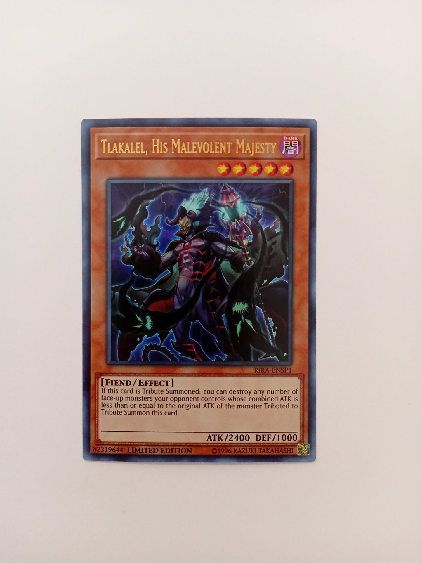 Tlakalel, His Malevolent Majesty card (Limited Edition, Holo)