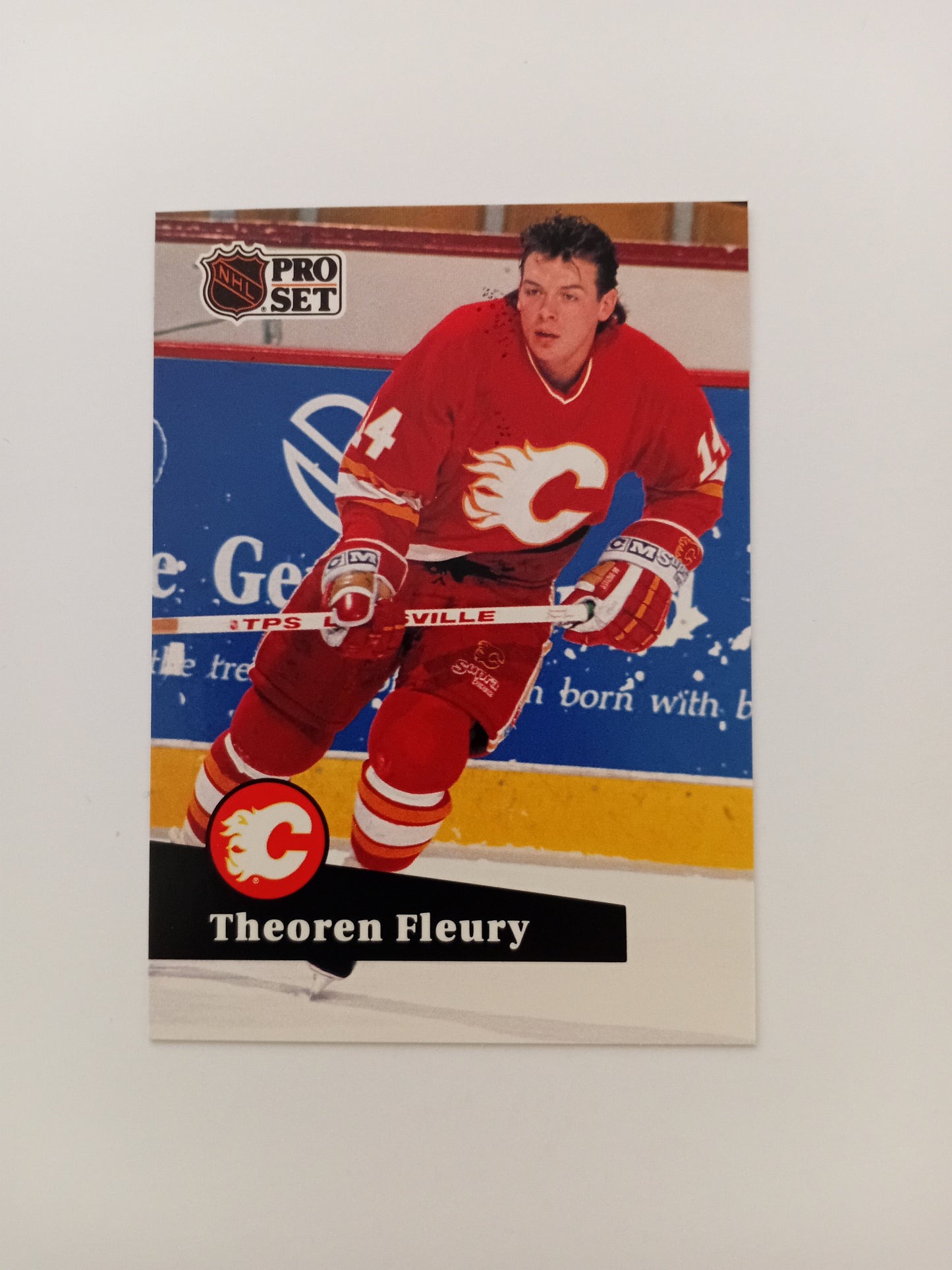 Theoren Fleury card (french writing)