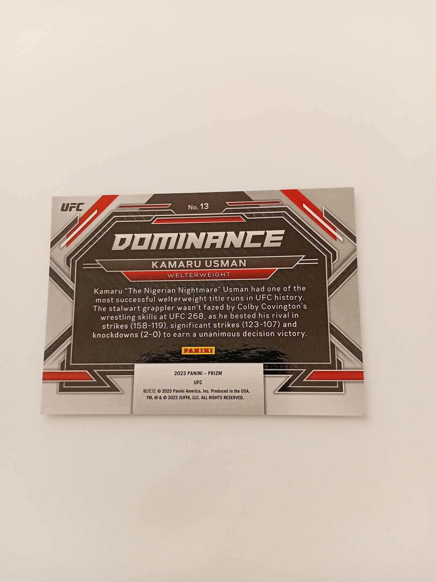 Kamaru Usman card (holo)