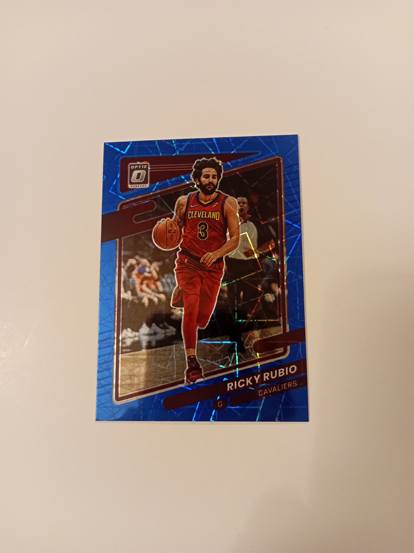 Ricky Rubio Blue Velocity Prizm card (holo)