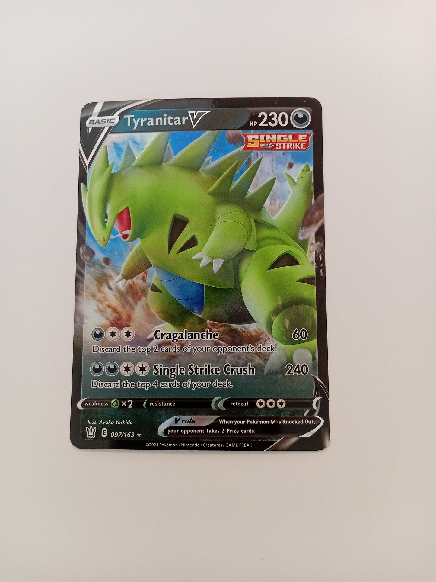 Tyranitar V card (holo)
