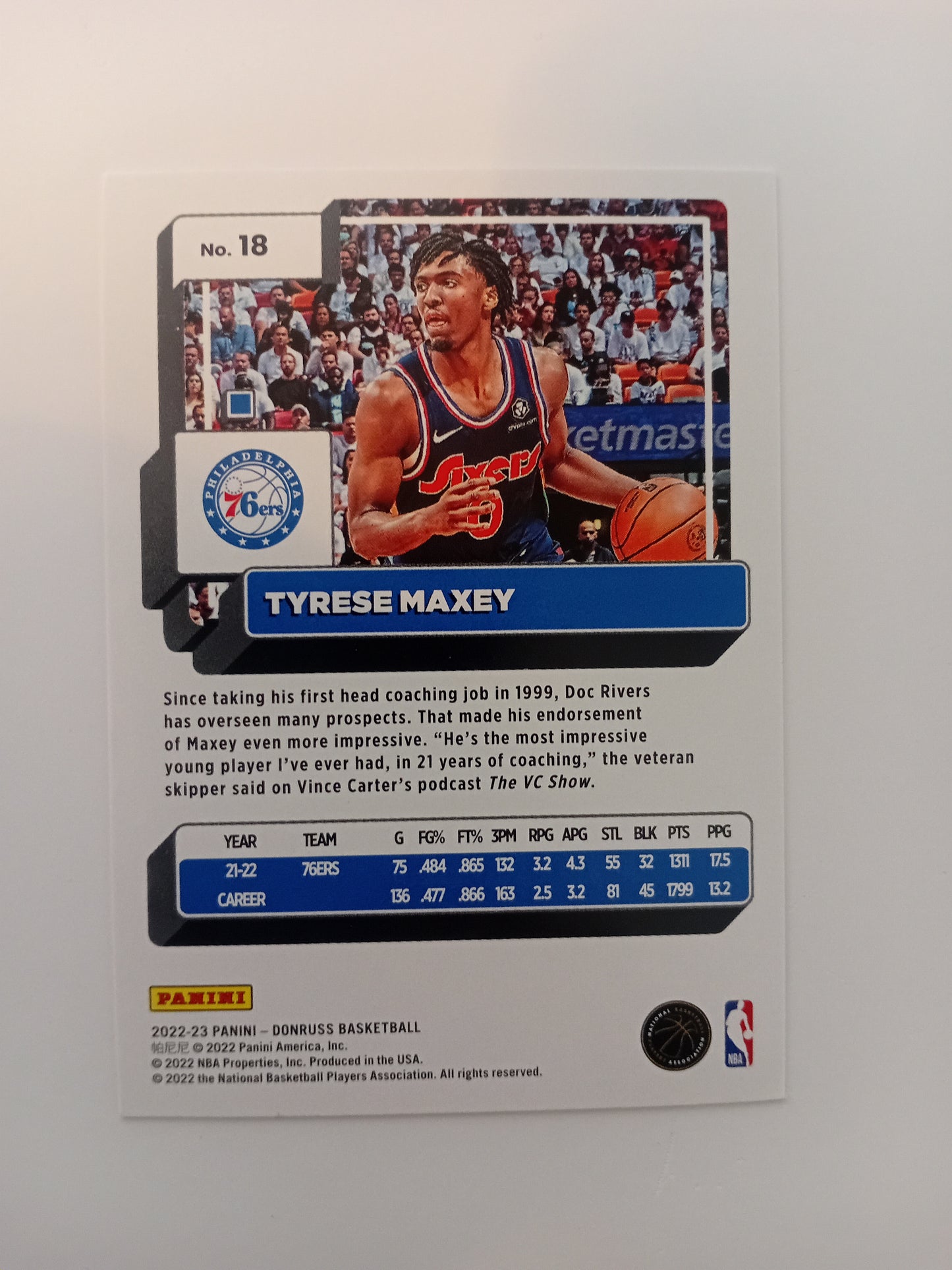 Tyrese Maxey card