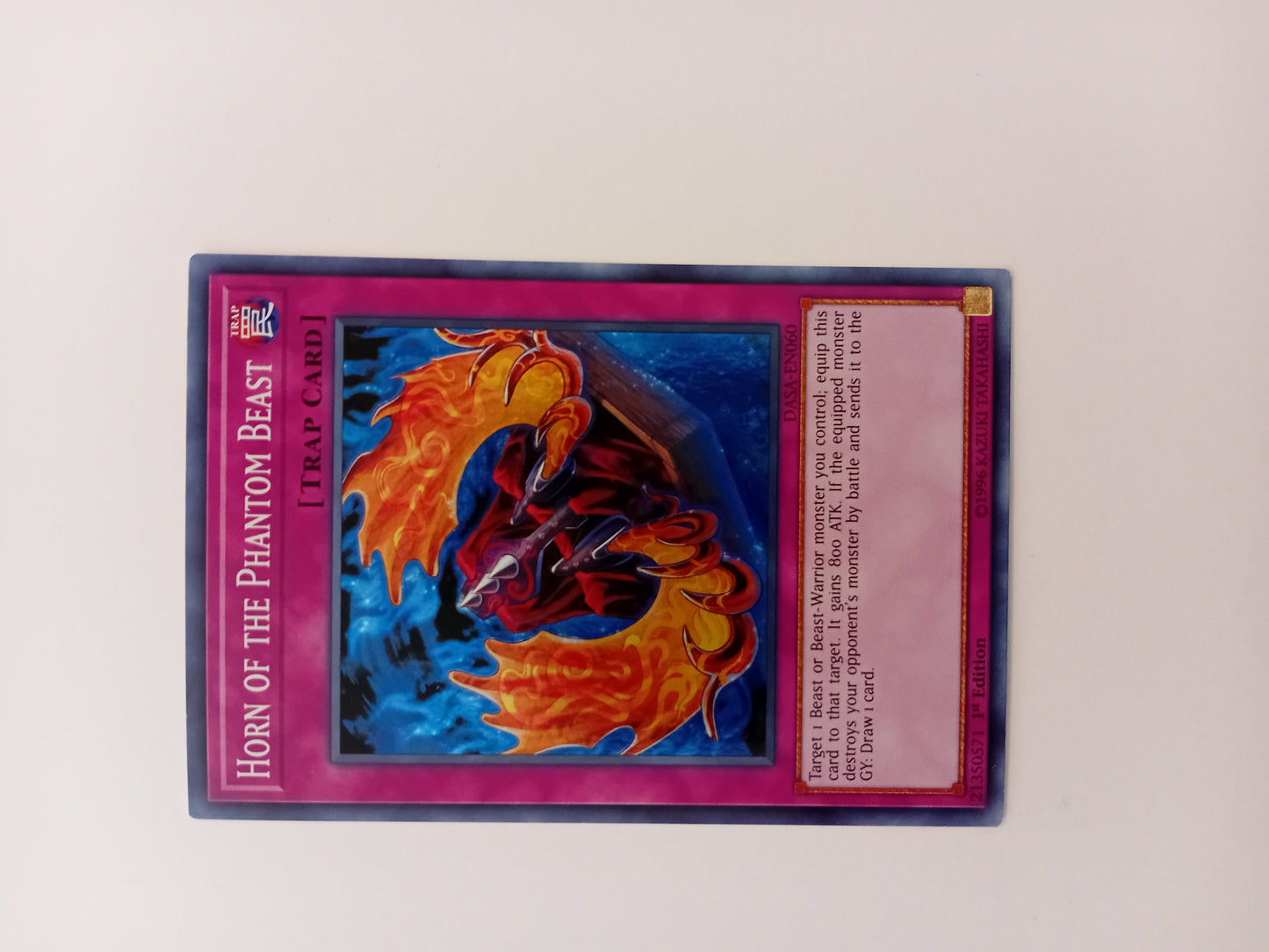 Horn of the Phantom Beast card (holo)