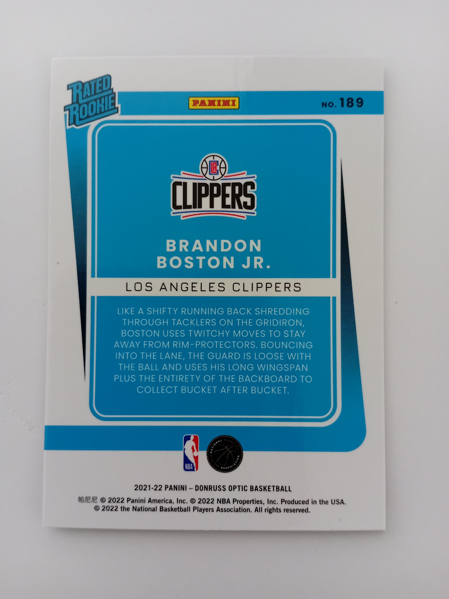 Brandon Boston Jr. Rated Rookie card (holo)