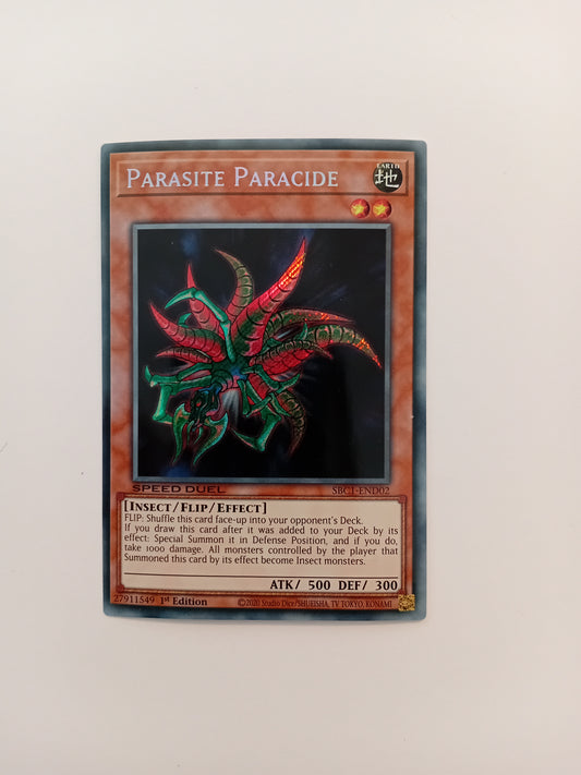 Parasite Paracide card (secret rare, speed duel version)