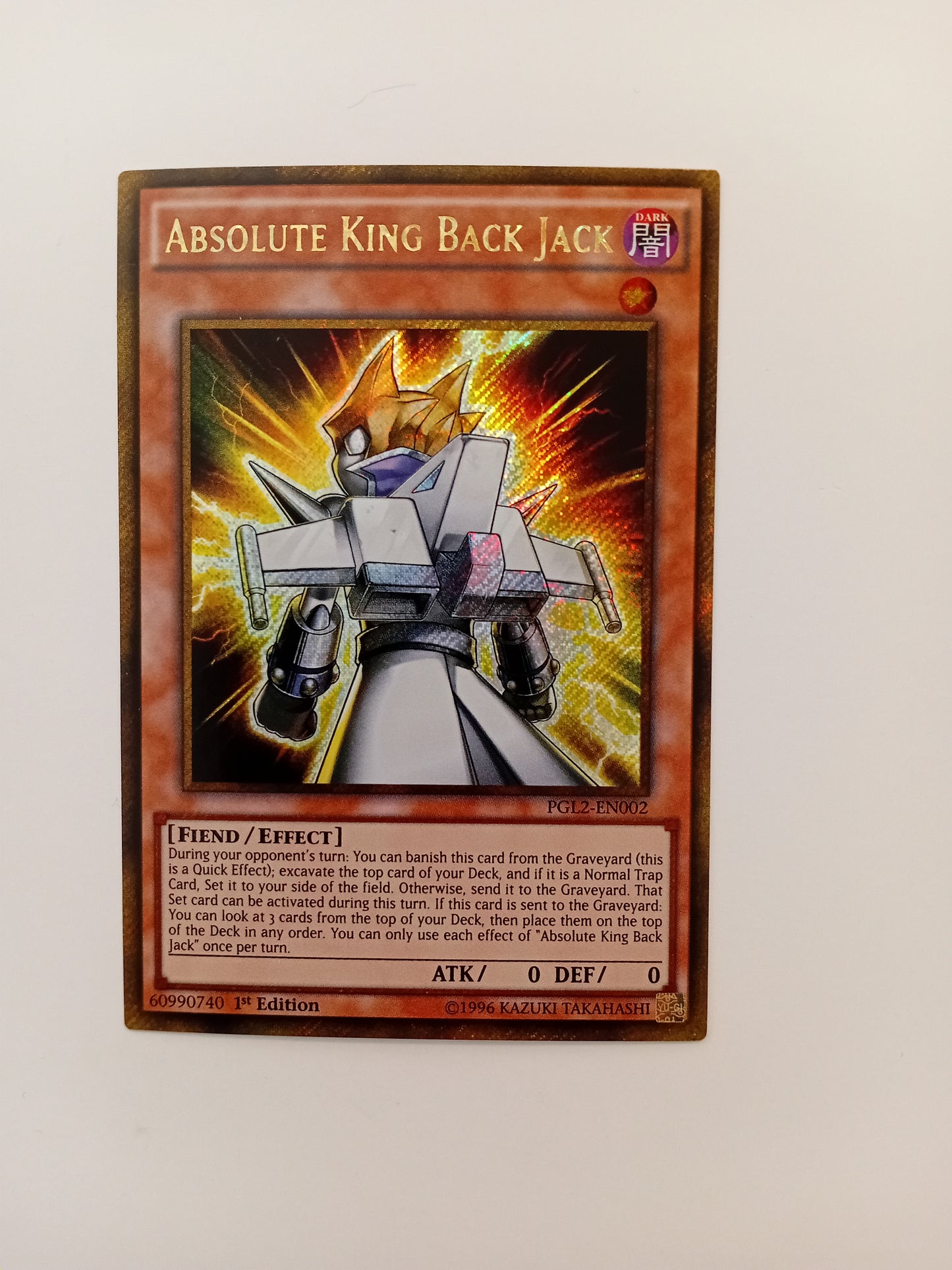 Absolute King Back Jack card (secret rare, holo)