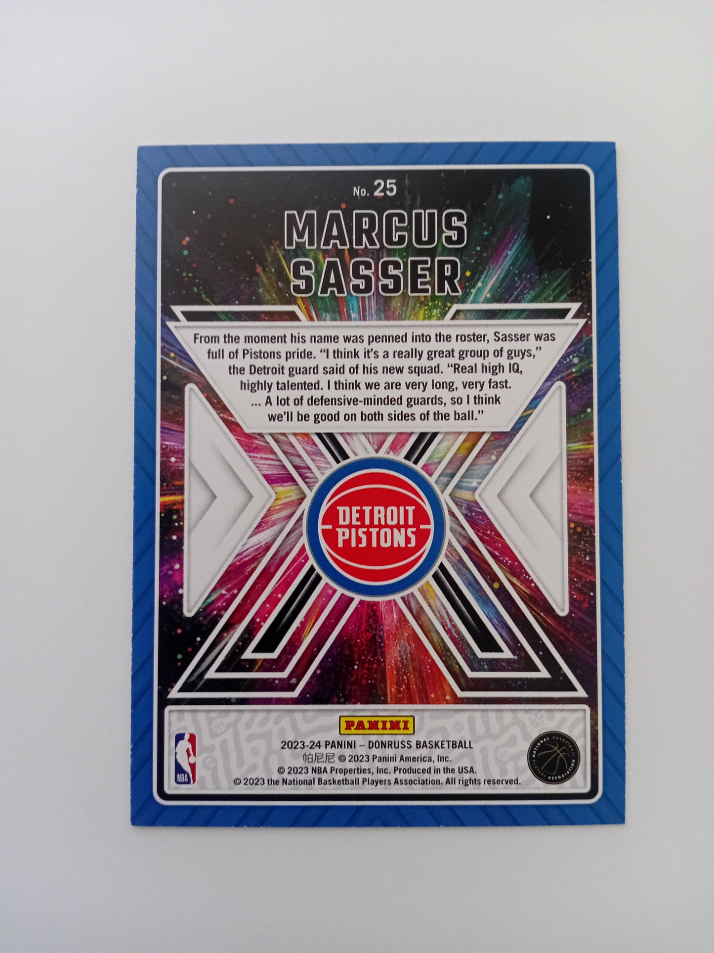 Marcus Sasser Rookie Card