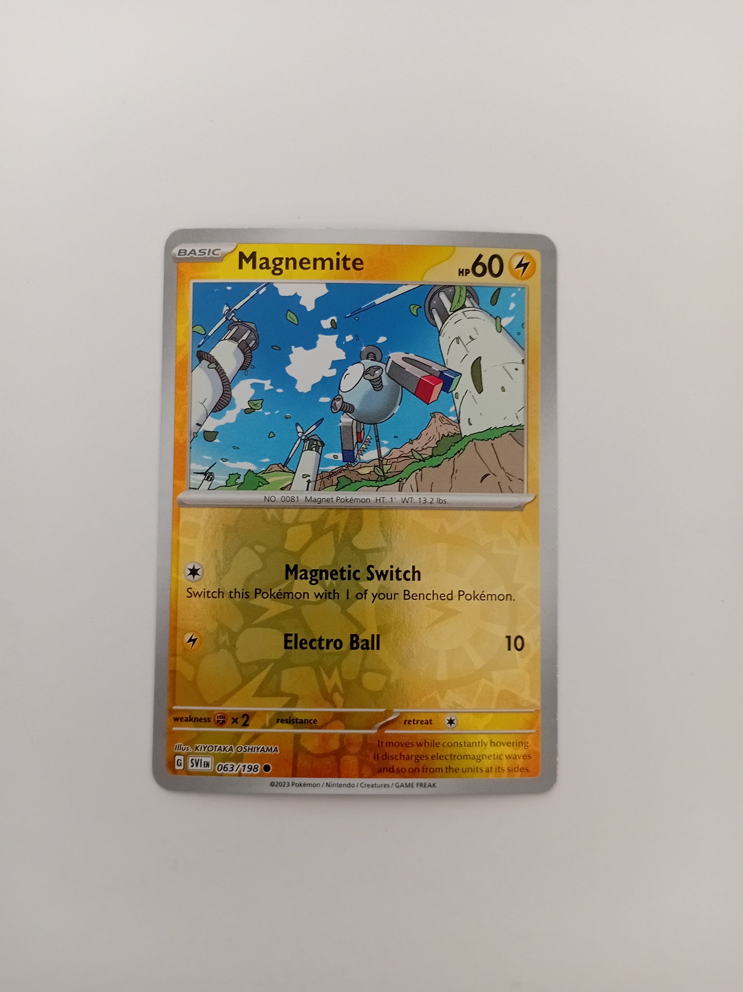 Magnemite card (reverse holo)