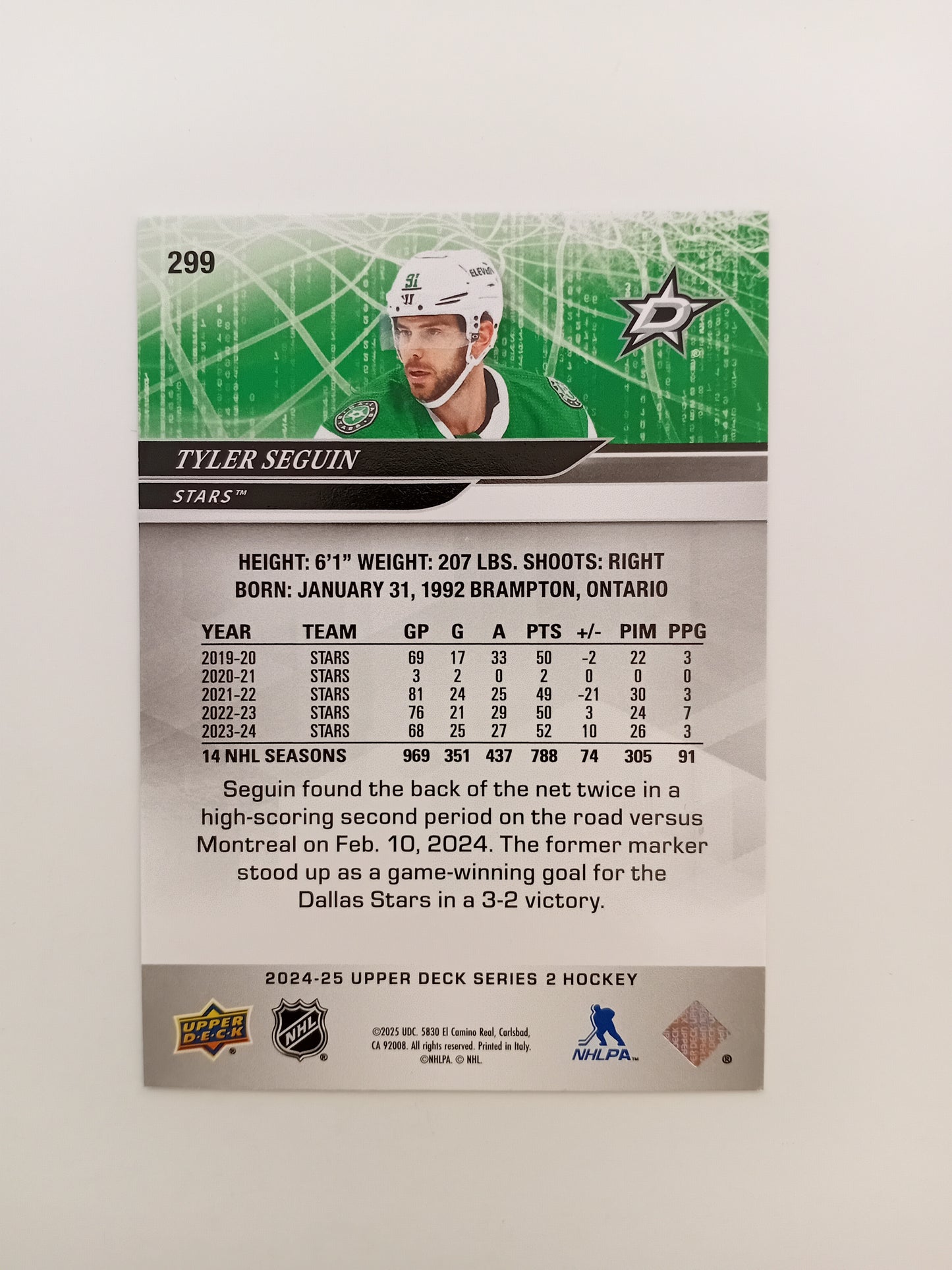 Tyler Seguin card