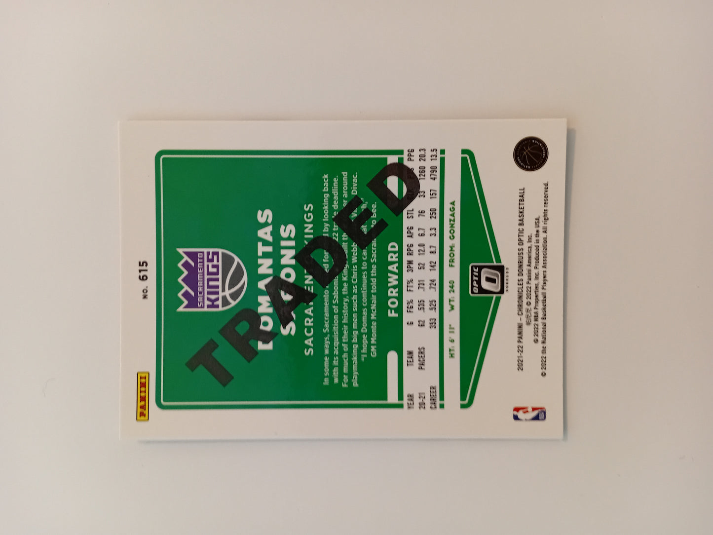 Domantas Sabonis card (holo)