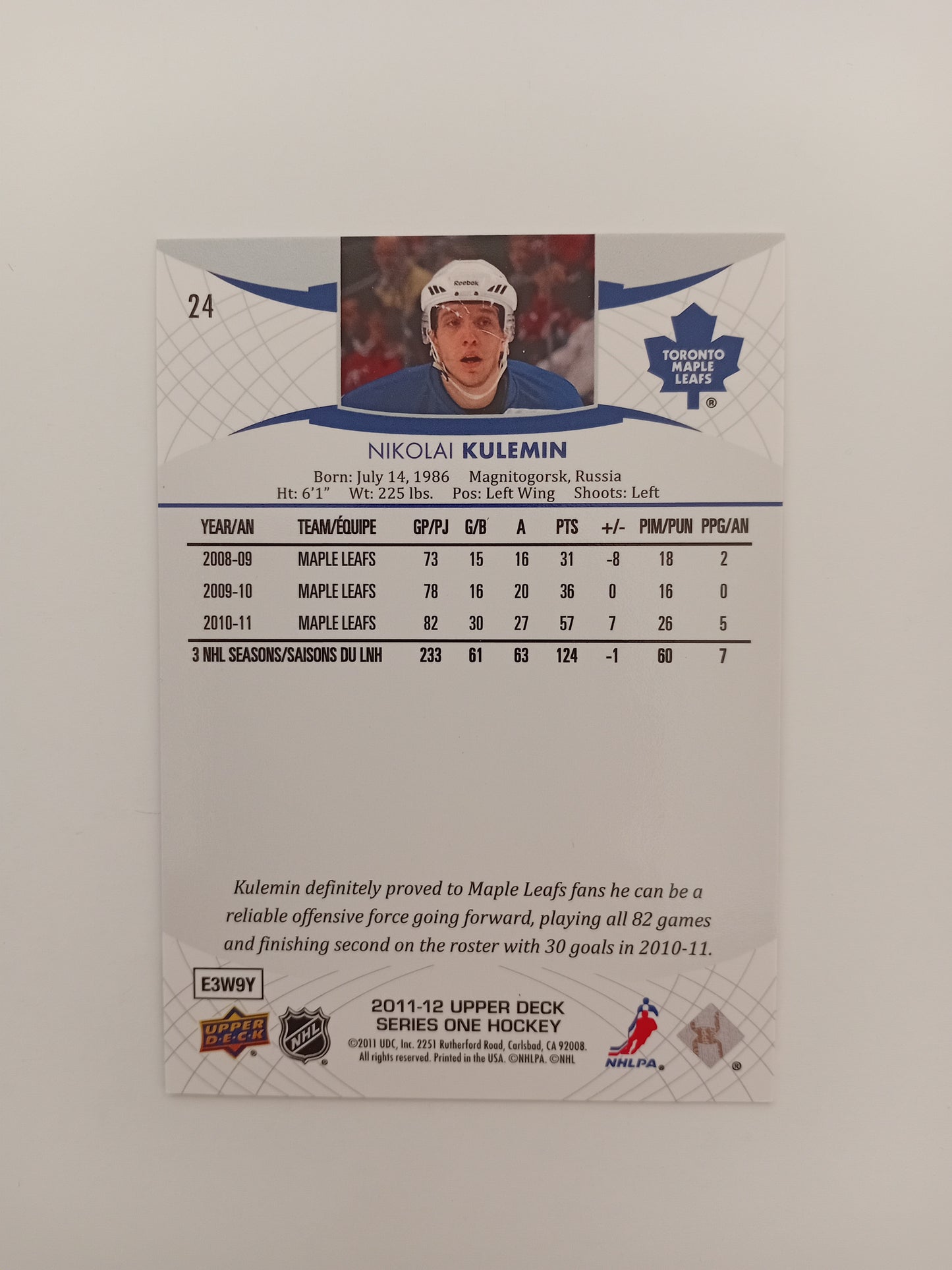 Nikolai Kulemin card