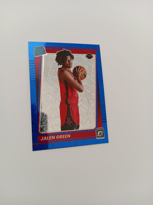 Jalen Green Rated Rookie Blue Velocity Prizm card (holo)