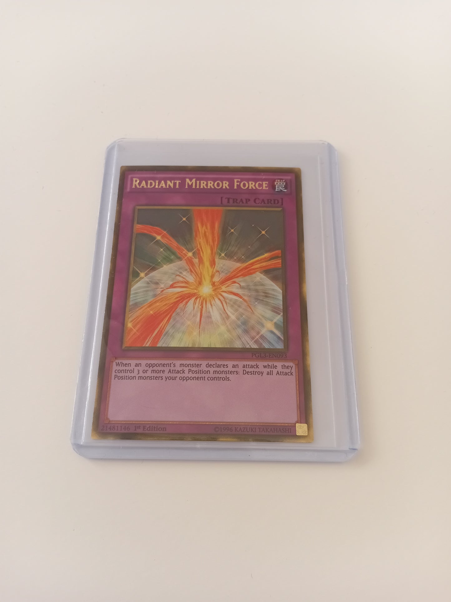 Radiant Mirror Force card (Holo, 1st Edition)