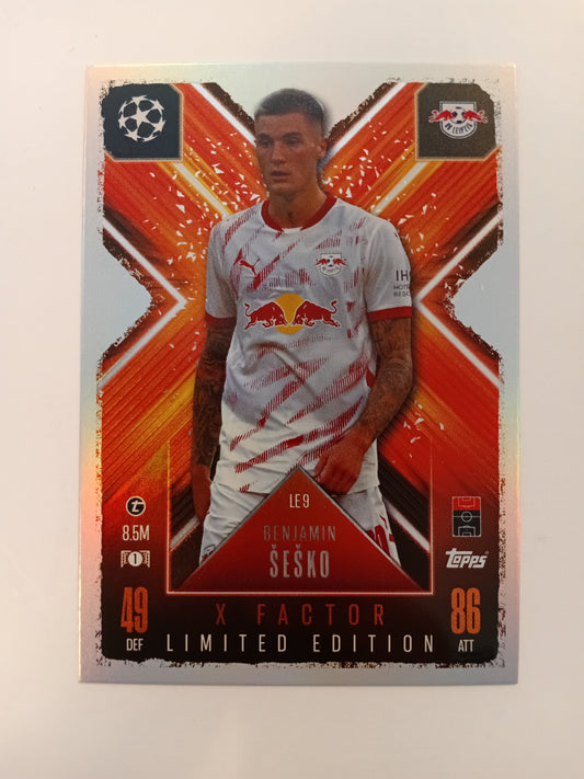 Benjamin Sesko card (X Factor, Limited Edition, holo)