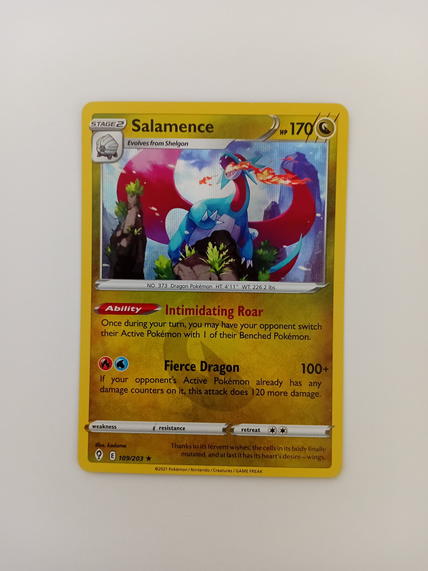 Salamence card (holo)