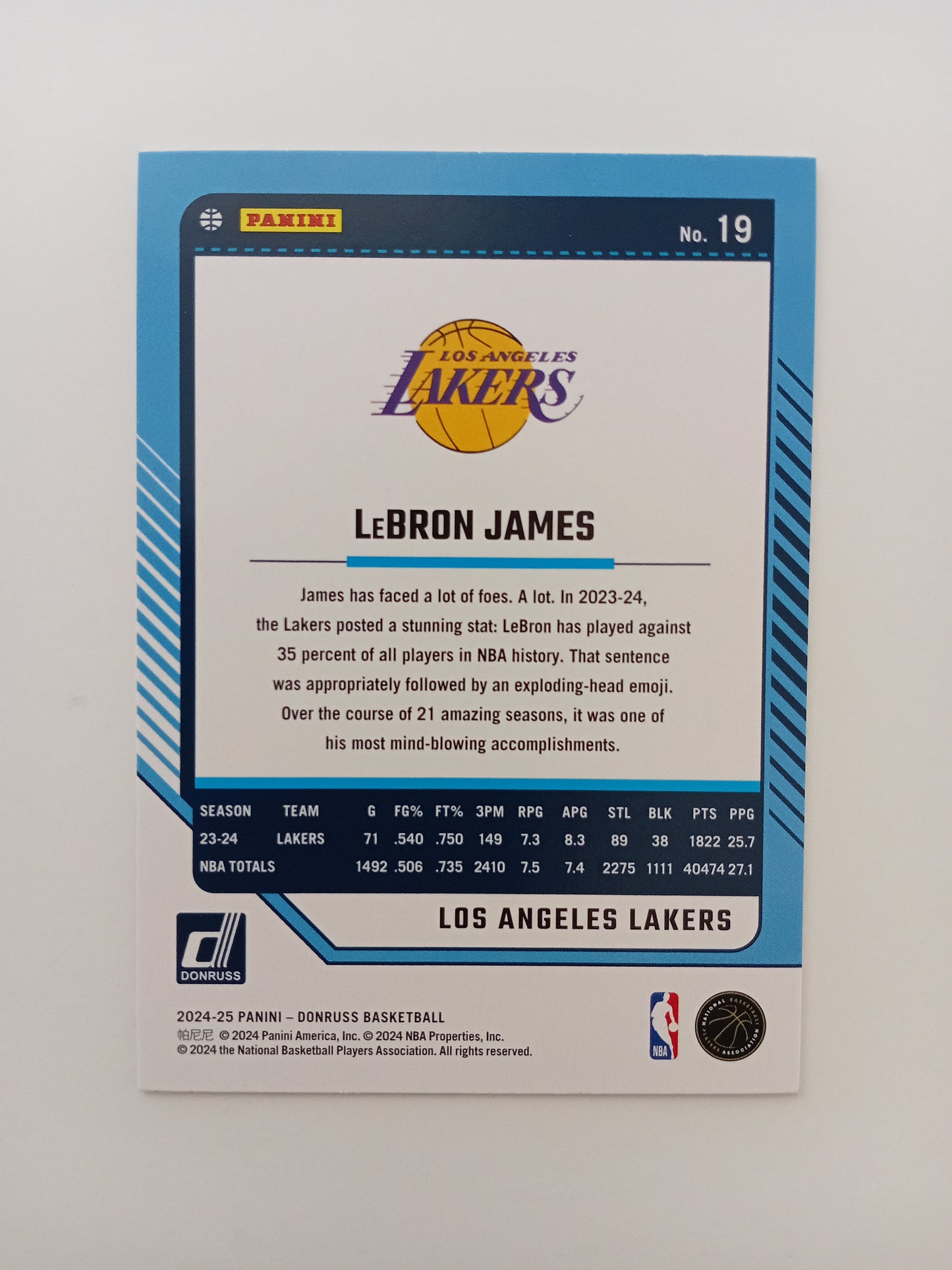 LeBron James card