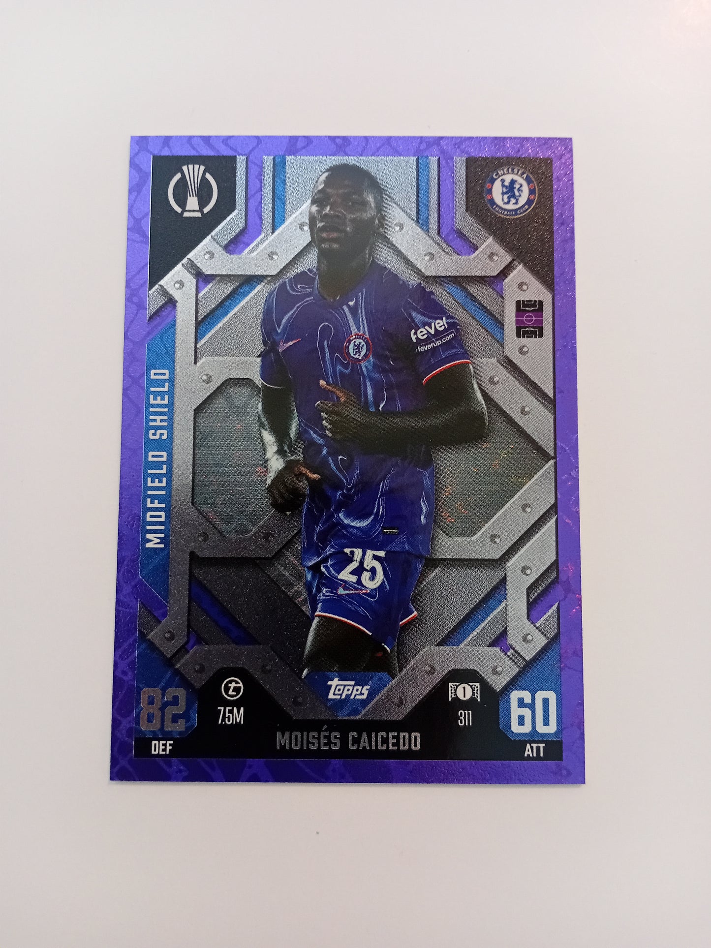 Moises Caicedo Midfield Shield card (holo)