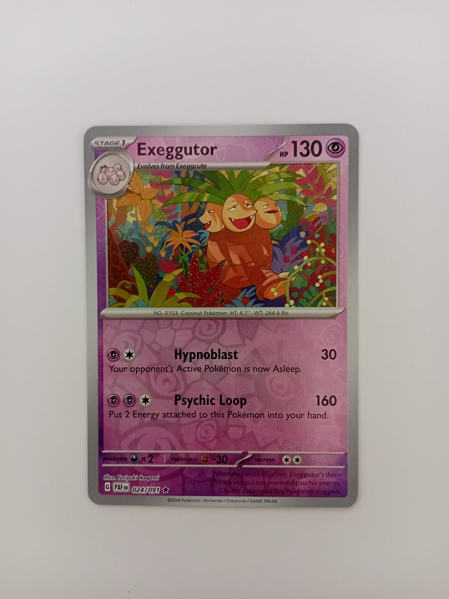 Exeggutor card (reverse holo)
