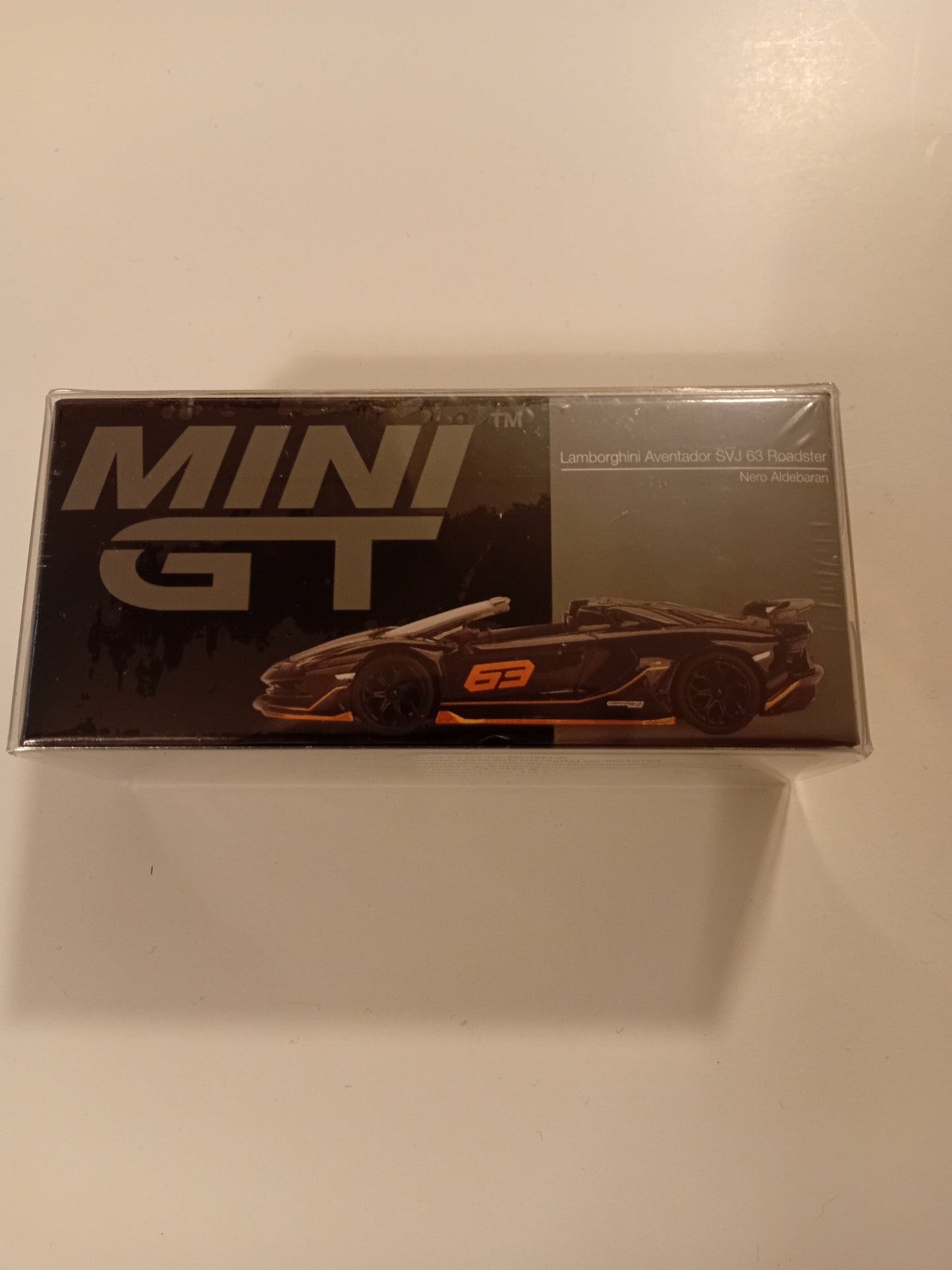 Mini GT Lamborghini Aventador SVJ Roadster (black)