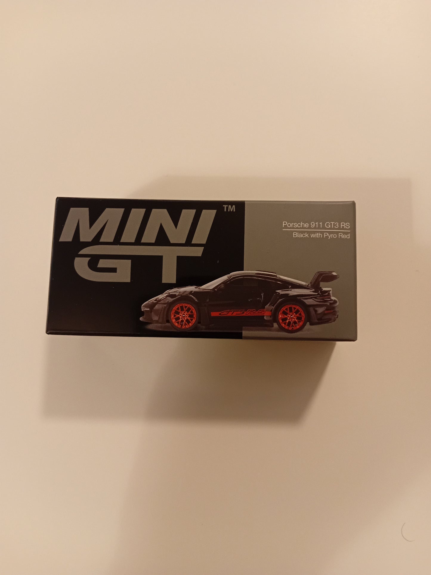 Mini GT Porsche 911 GT3 RS Black with Pyro Red